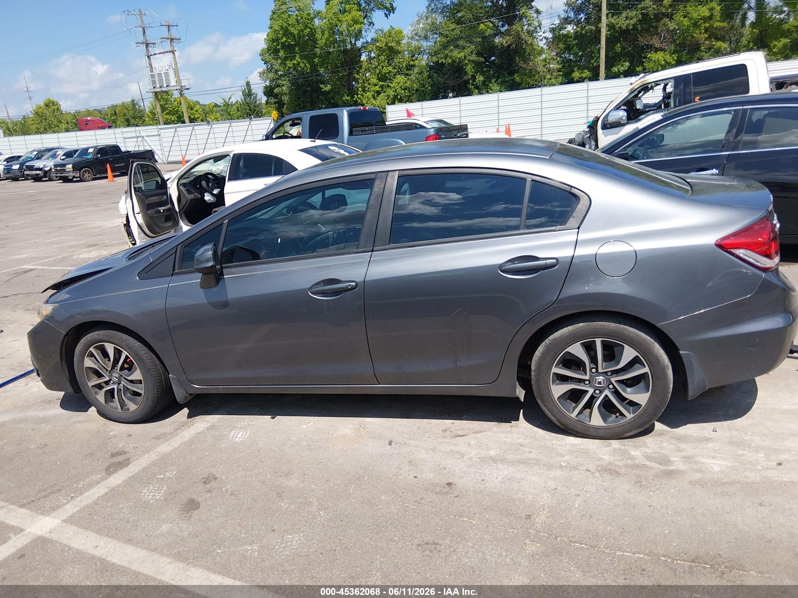 2013 Honda Civic Ex Gray vin: 19XFB2F84DE074631