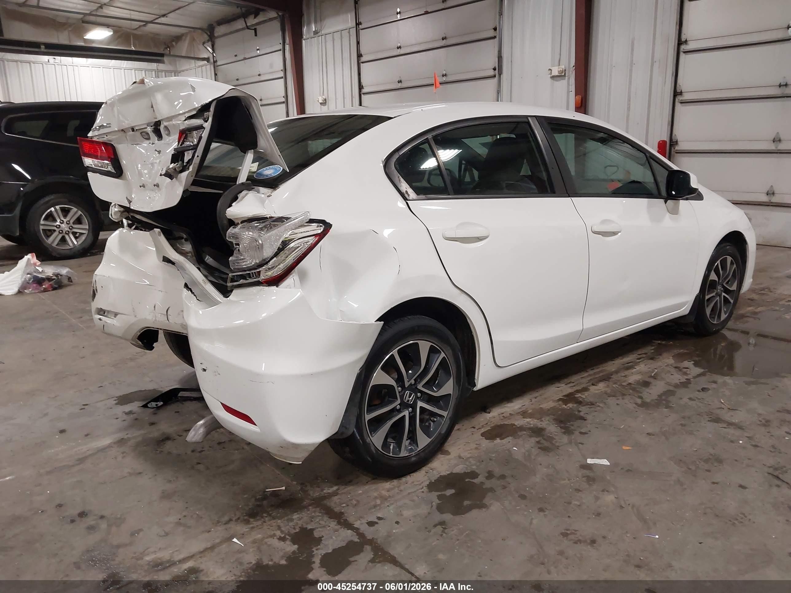 2013 Honda Civic Ex Белый vin: 19XFB2F84DE078677