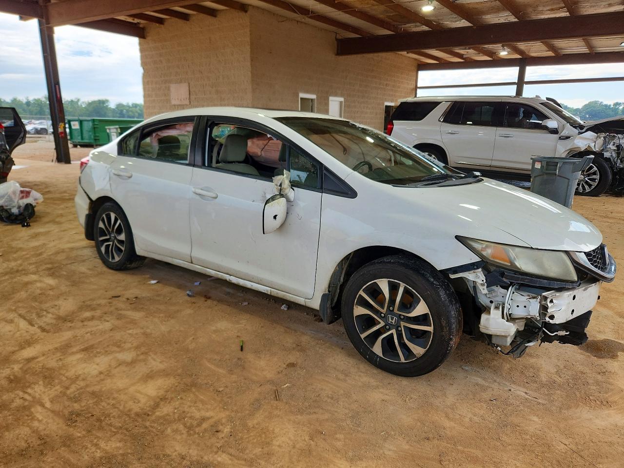 2013 Honda Civic Ex White vin: 19XFB2F84DE085984