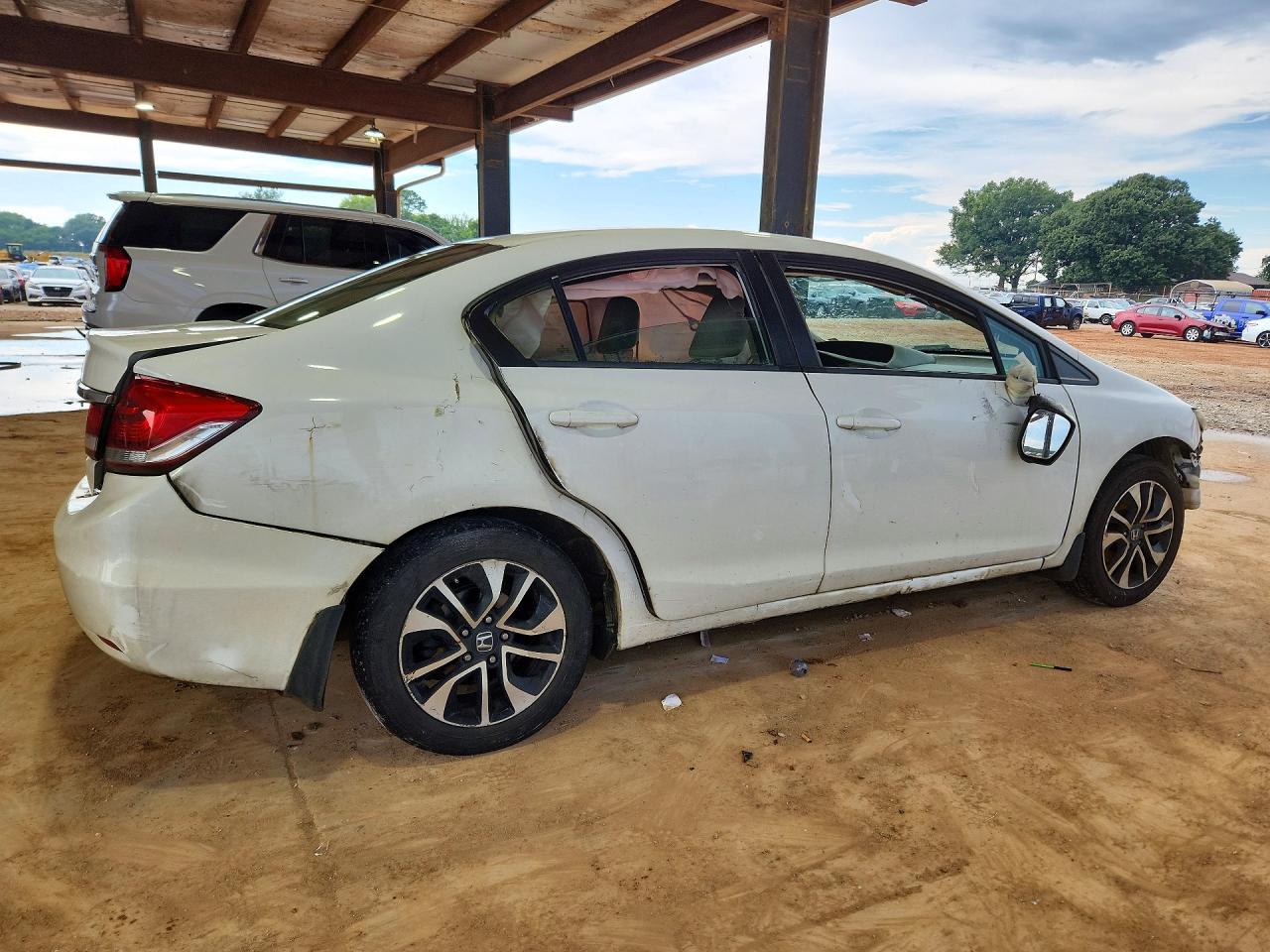 2013 Honda Civic Ex White vin: 19XFB2F84DE085984