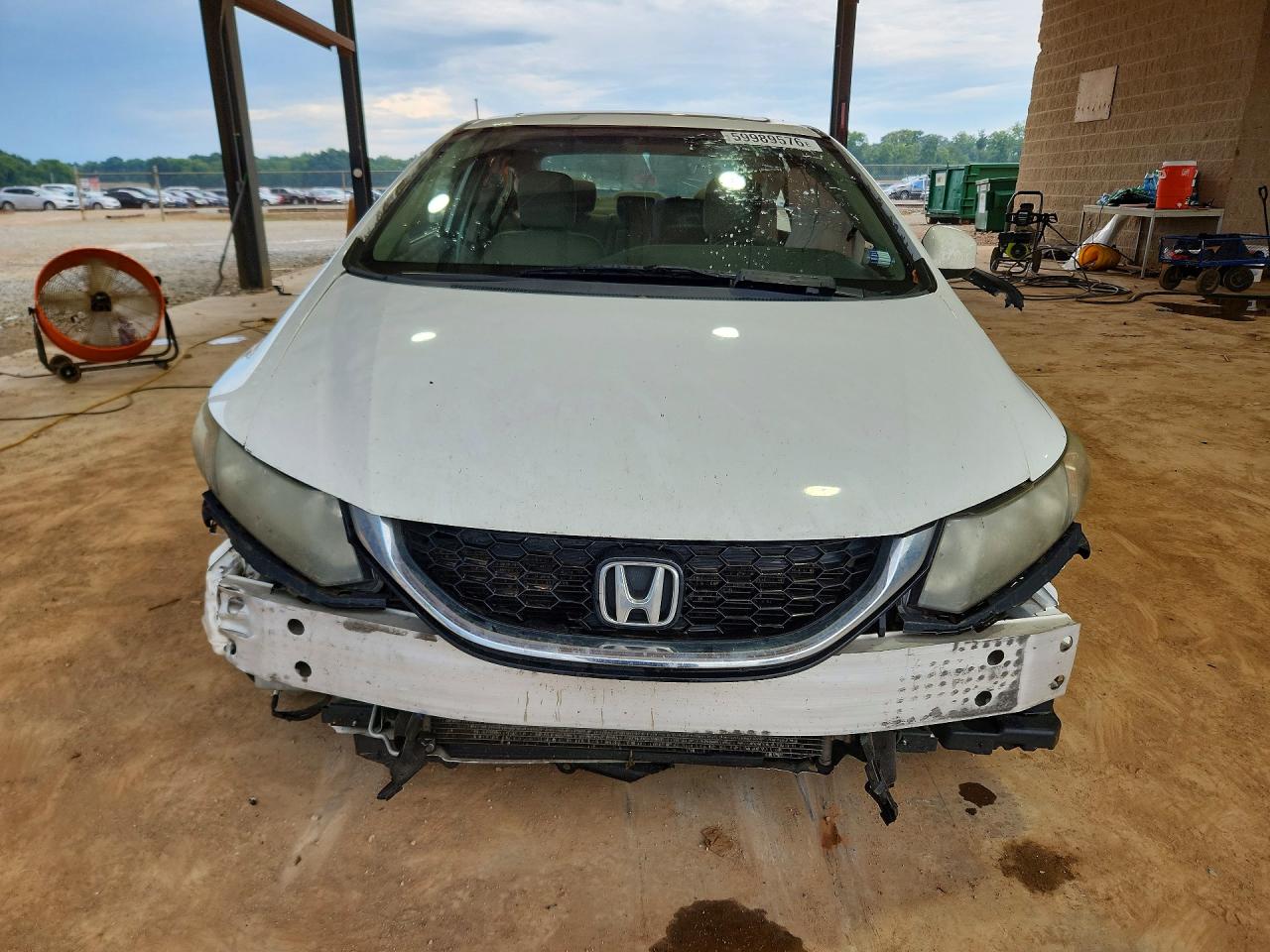 2013 Honda Civic Ex White vin: 19XFB2F84DE085984