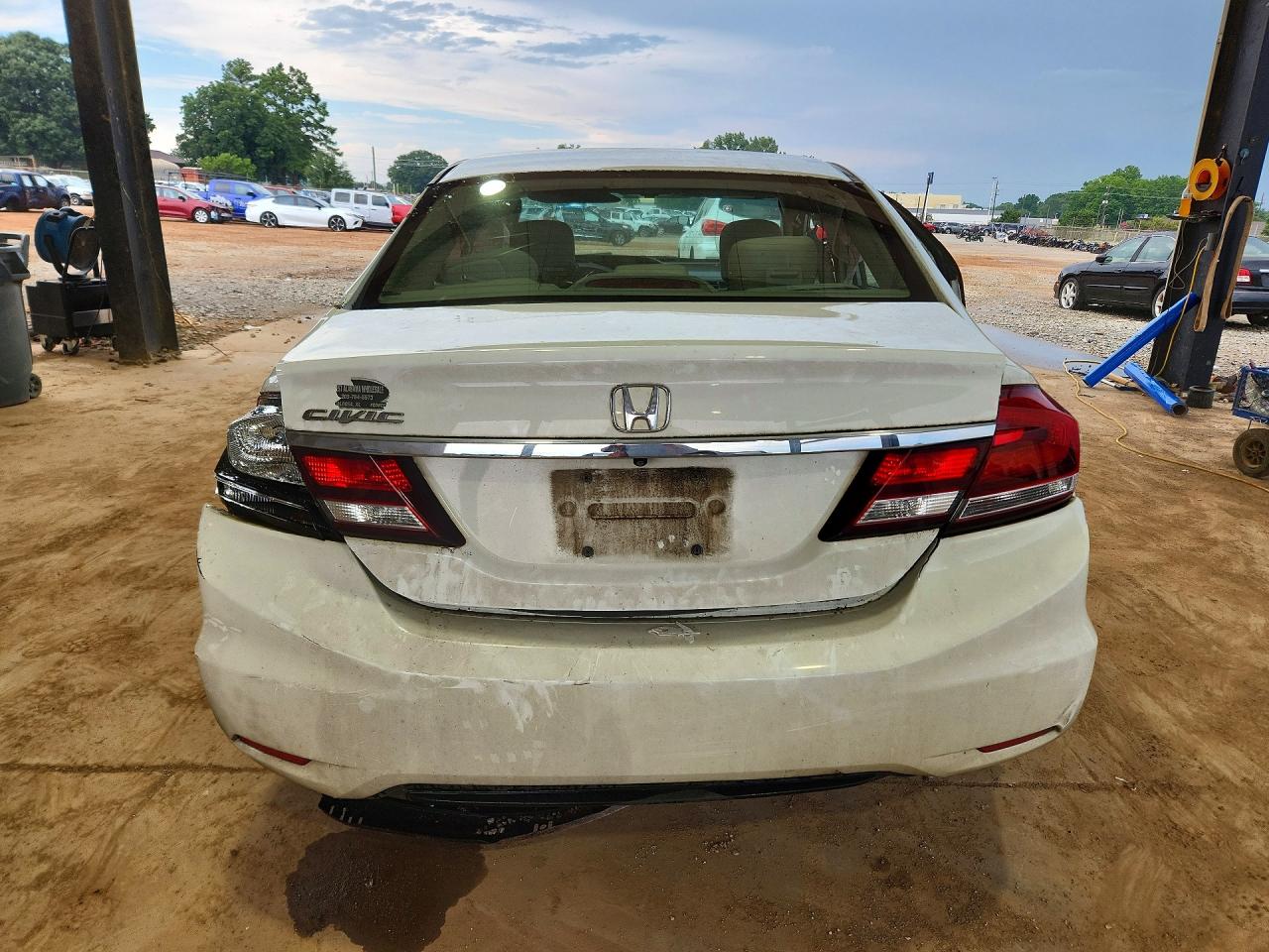 2013 Honda Civic Ex White vin: 19XFB2F84DE085984