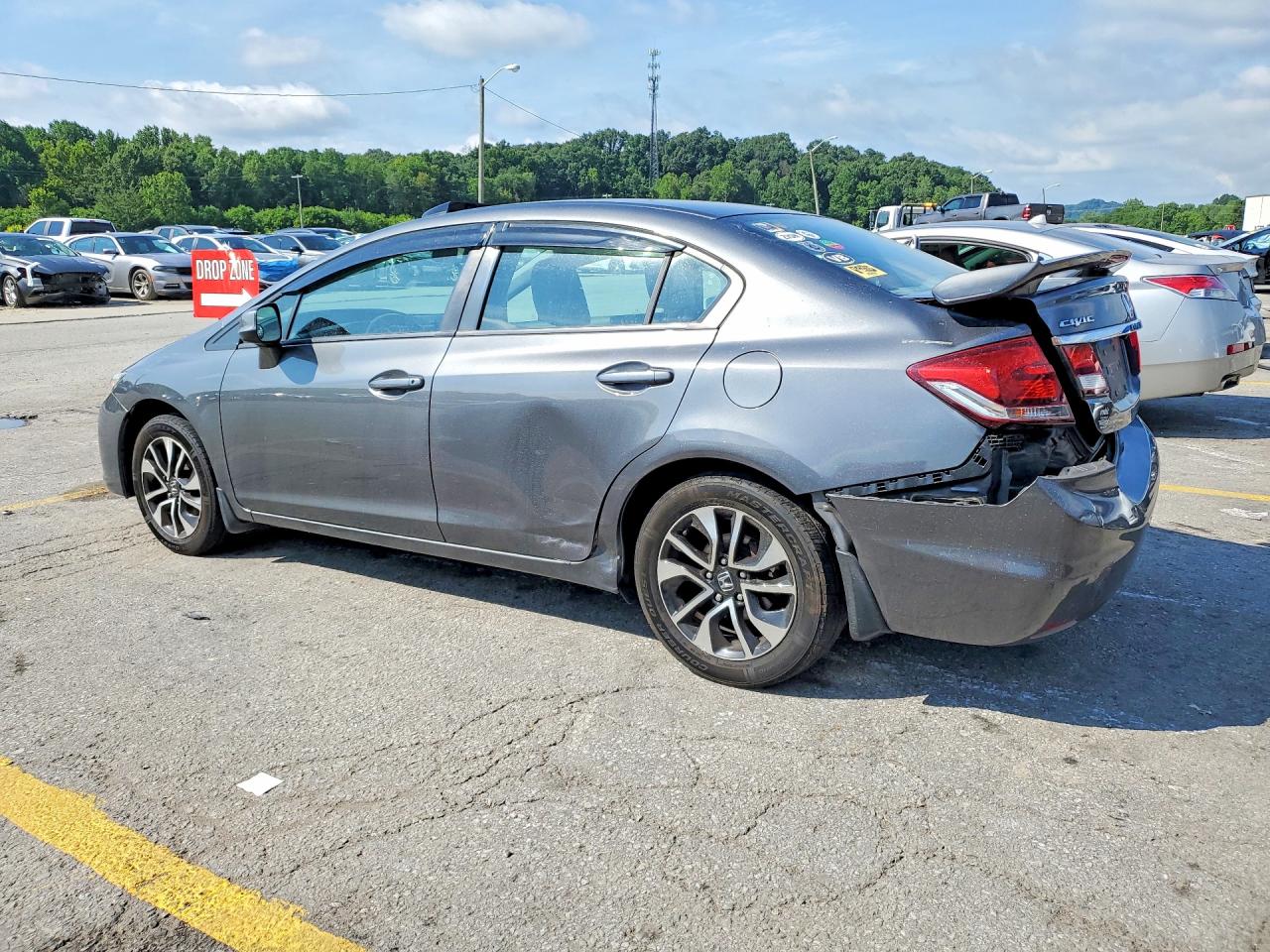 2013 Honda Civic Ex Gray vin: 19XFB2F84DE087542