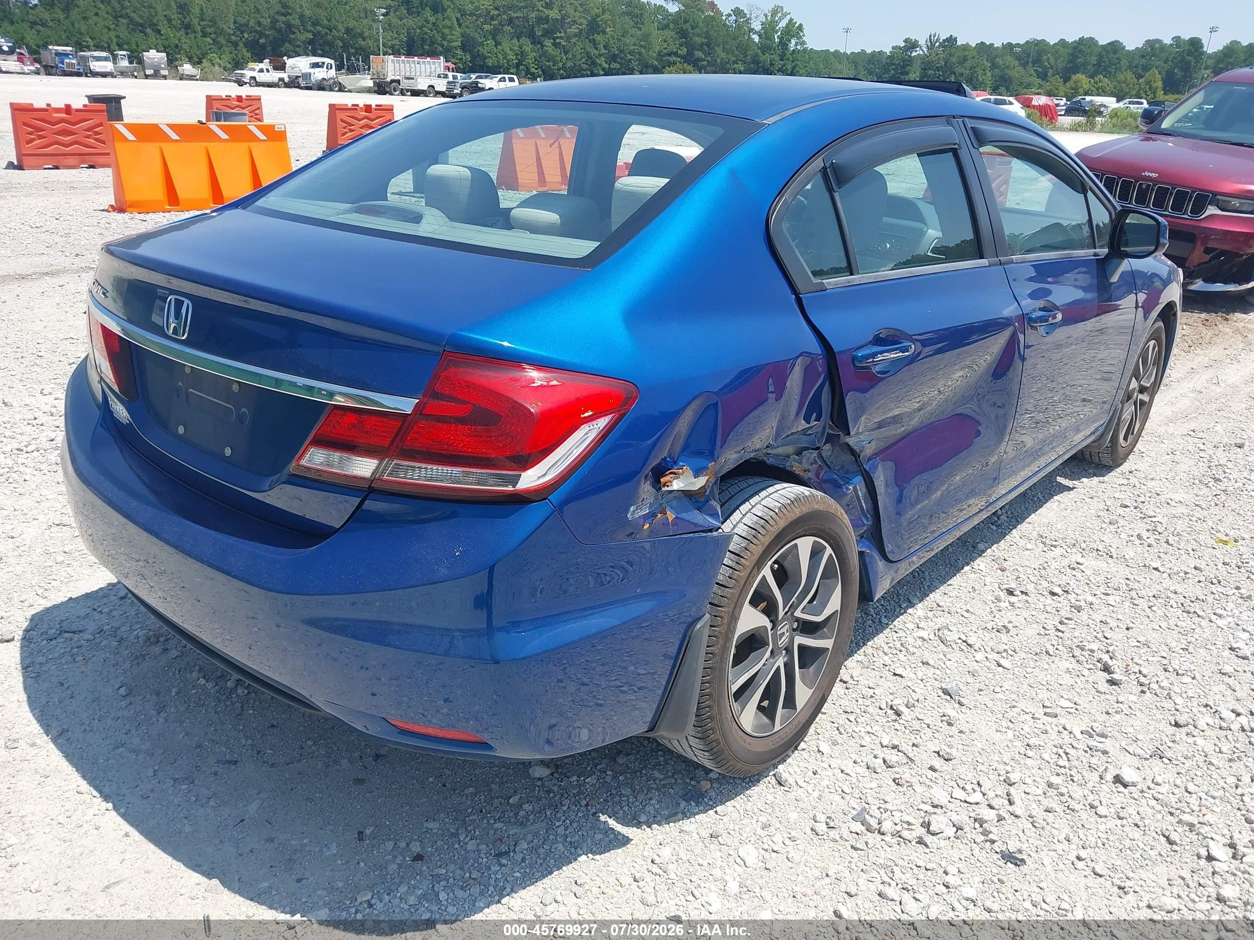 2013 Honda Civic Ex Blue vin: 19XFB2F84DE093664