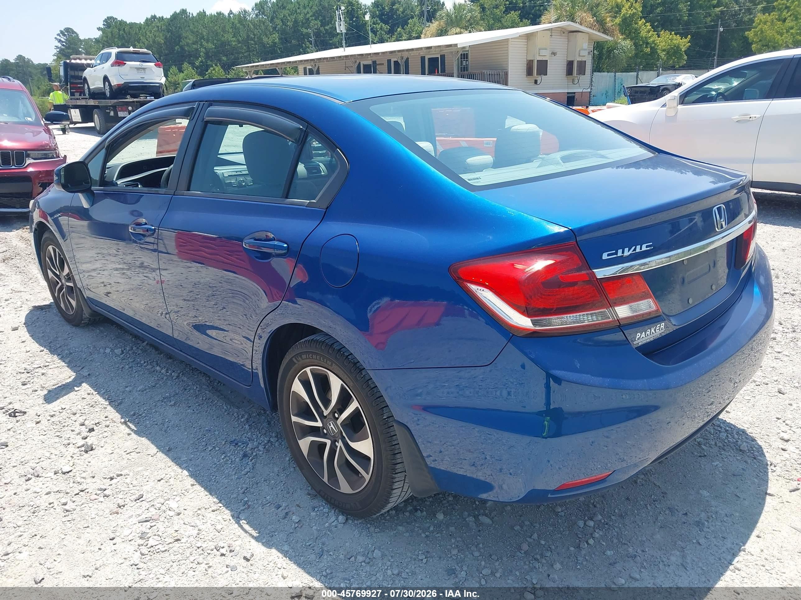 2013 Honda Civic Ex Blue vin: 19XFB2F84DE093664
