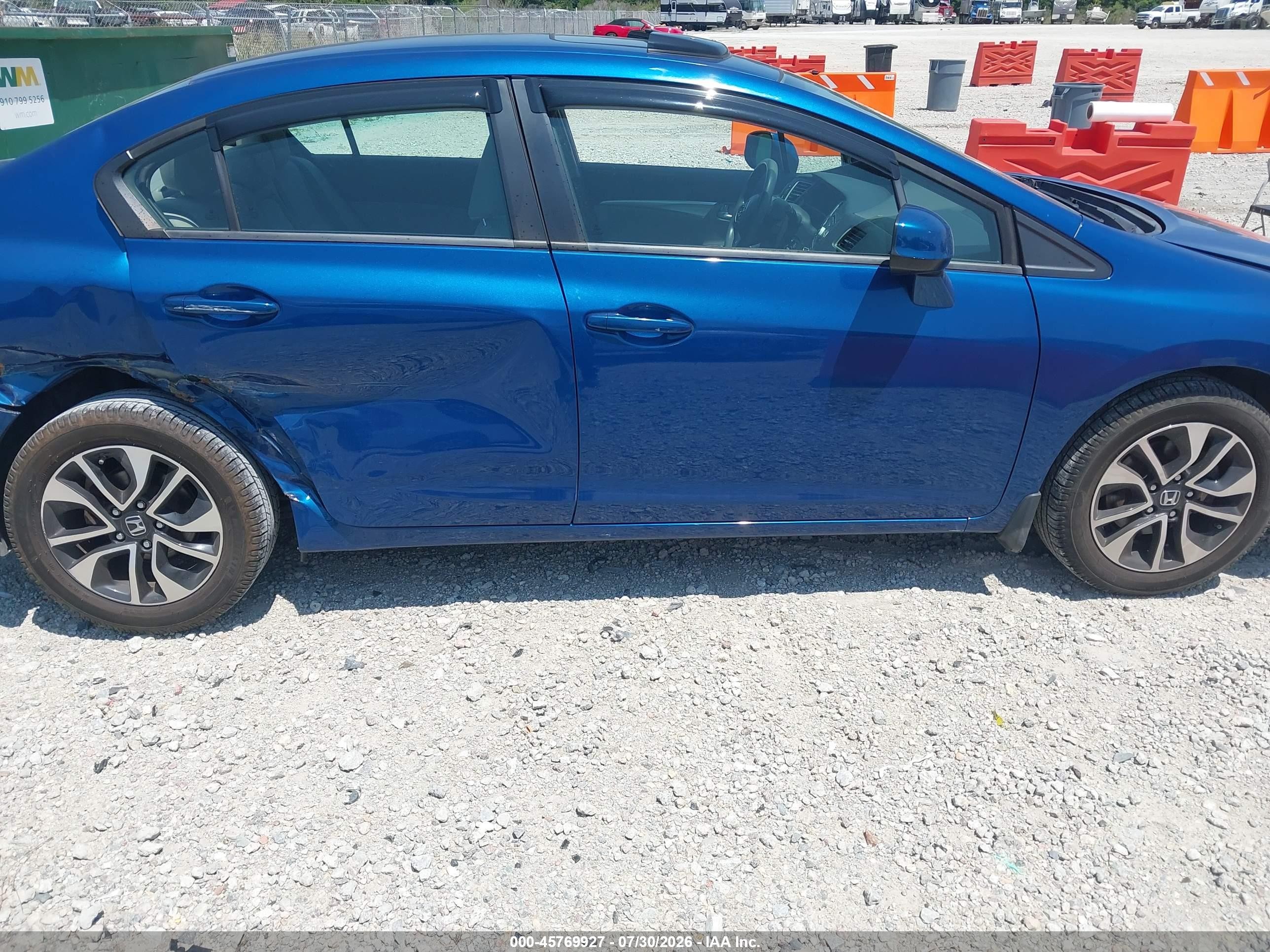 2013 Honda Civic Ex Blue vin: 19XFB2F84DE093664