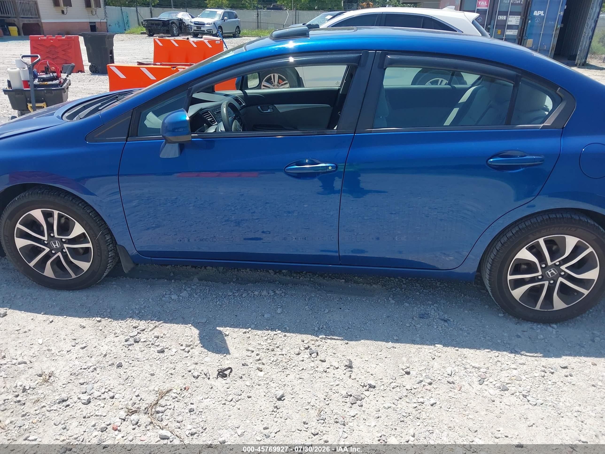 2013 Honda Civic Ex Blue vin: 19XFB2F84DE093664