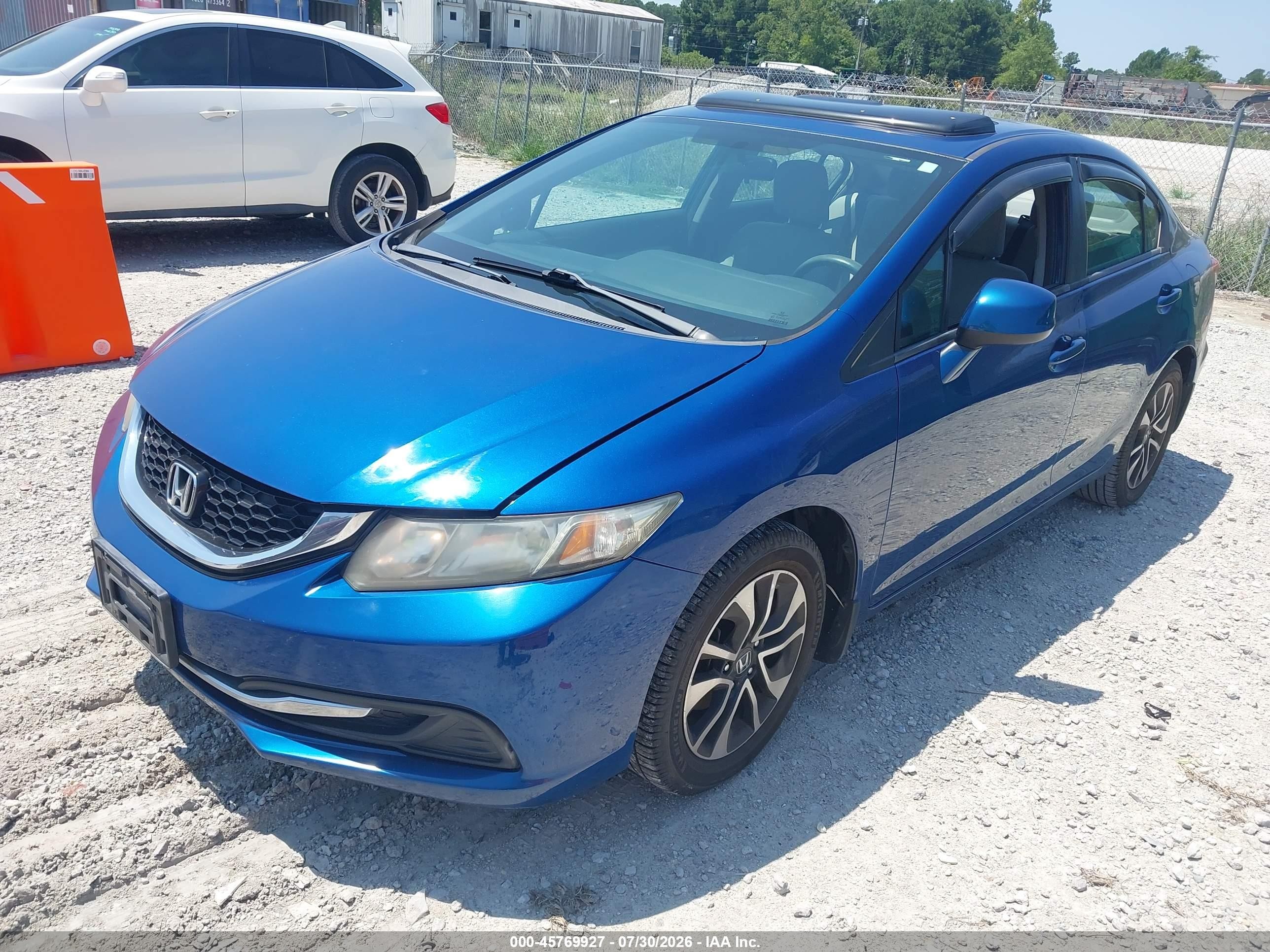 2013 Honda Civic Ex Blue vin: 19XFB2F84DE093664