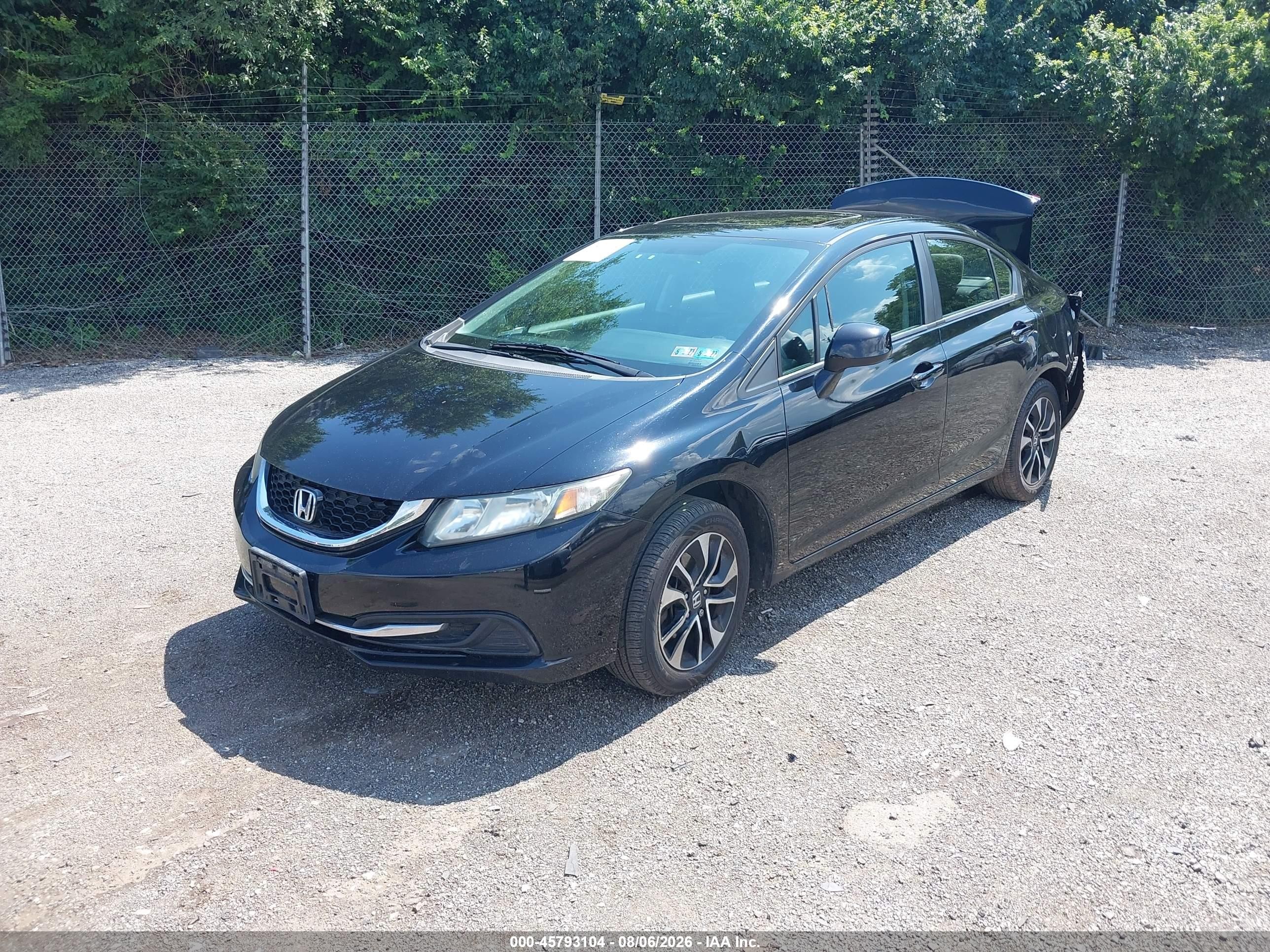 2013 Honda Civic Ex Black vin: 19XFB2F84DE208411