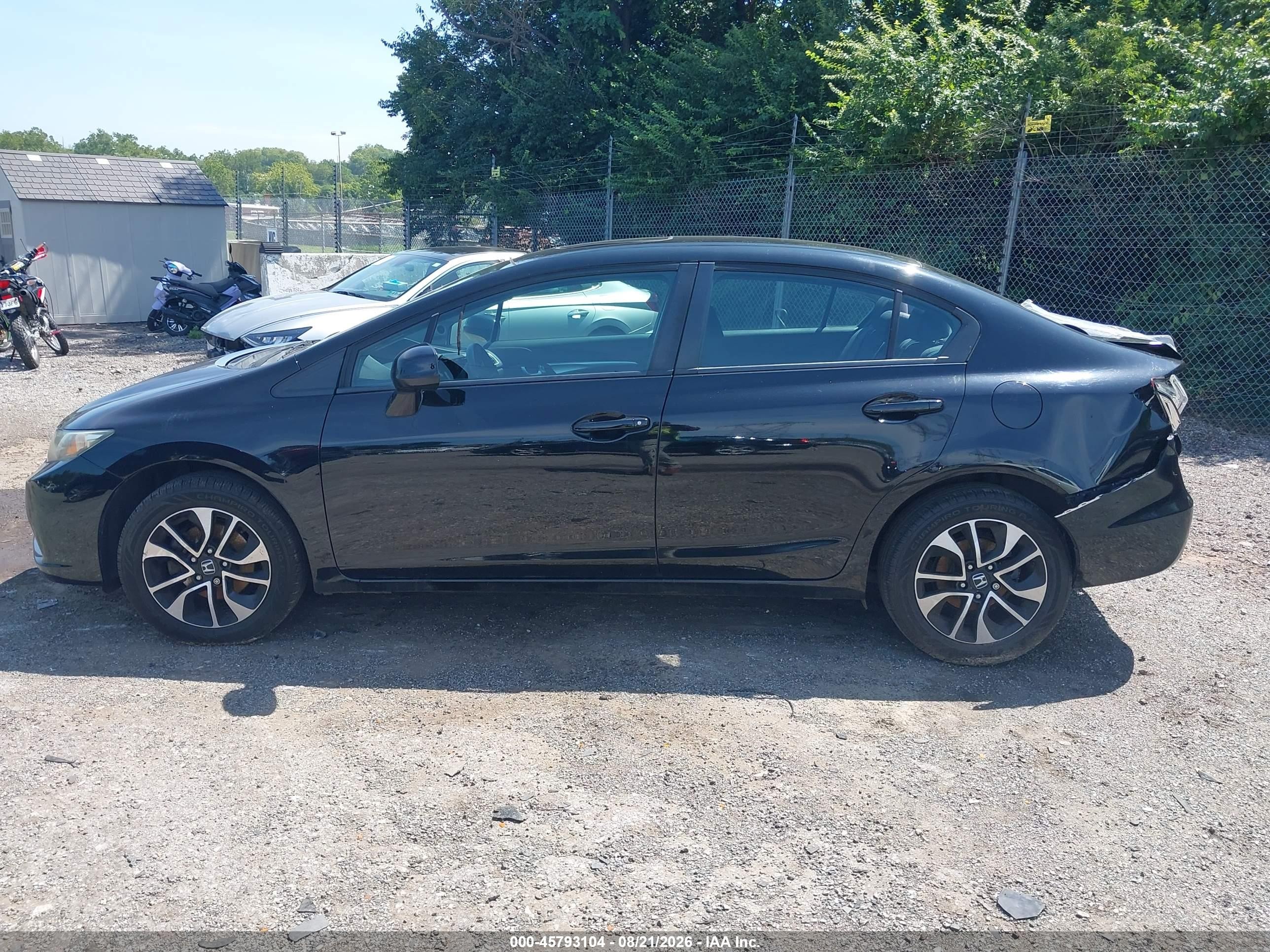 2013 Honda Civic Ex Black vin: 19XFB2F84DE208411