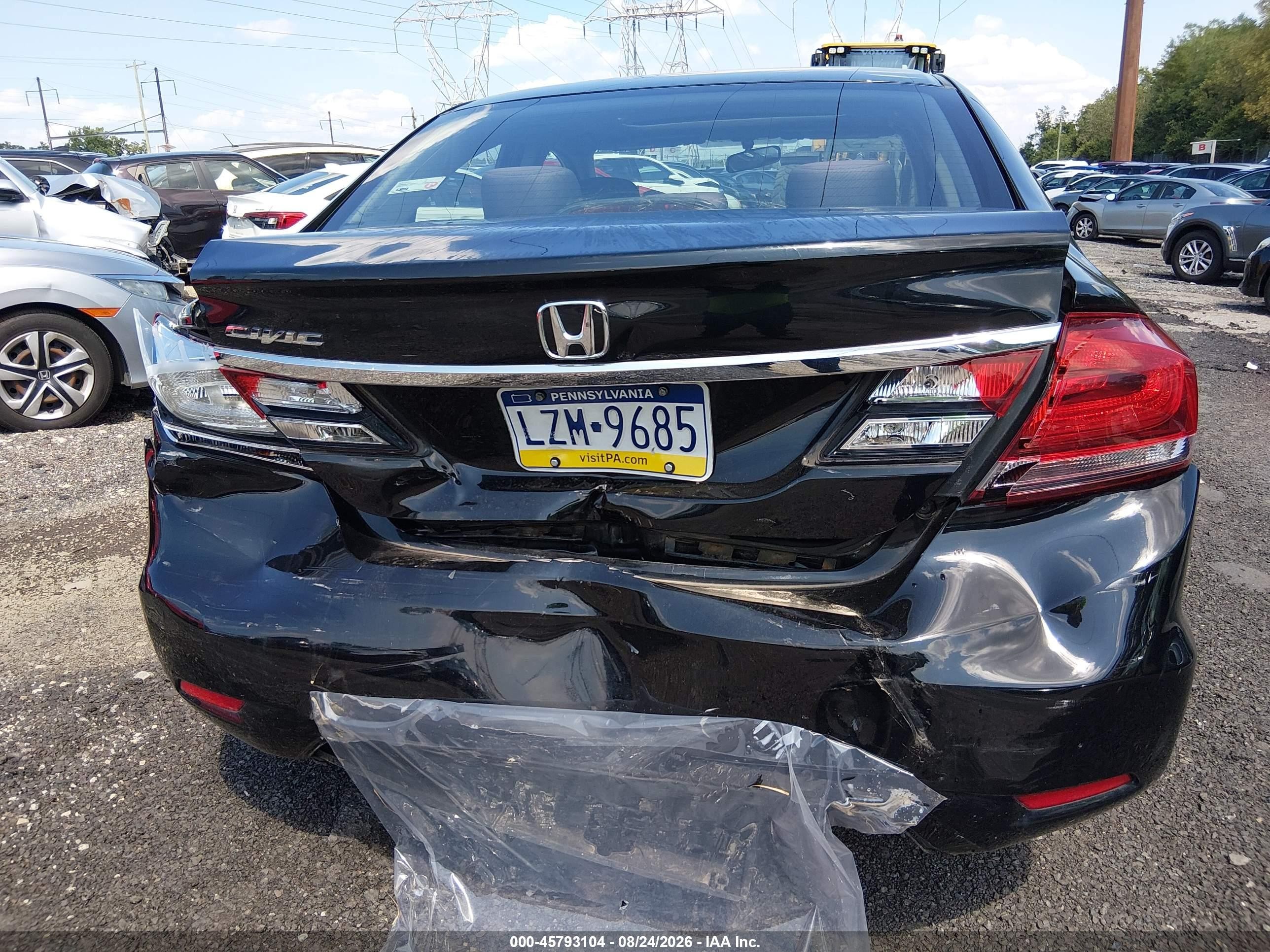 2013 Honda Civic Ex Black vin: 19XFB2F84DE208411