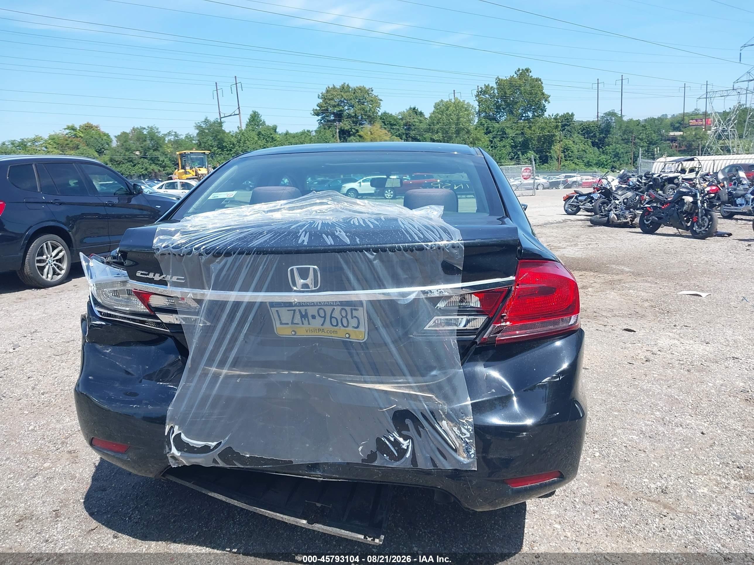 2013 Honda Civic Ex Black vin: 19XFB2F84DE208411