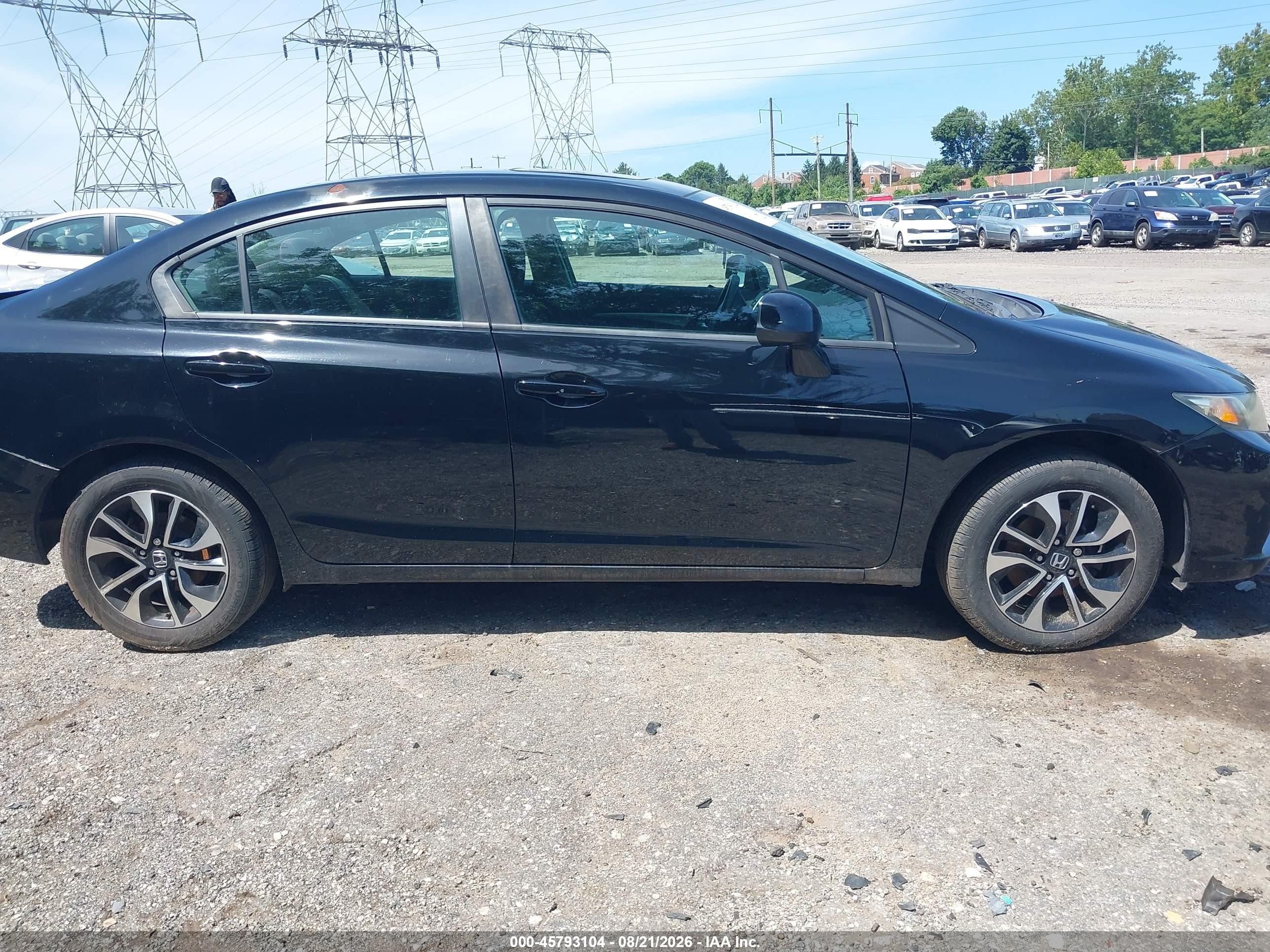 2013 Honda Civic Ex Black vin: 19XFB2F84DE208411