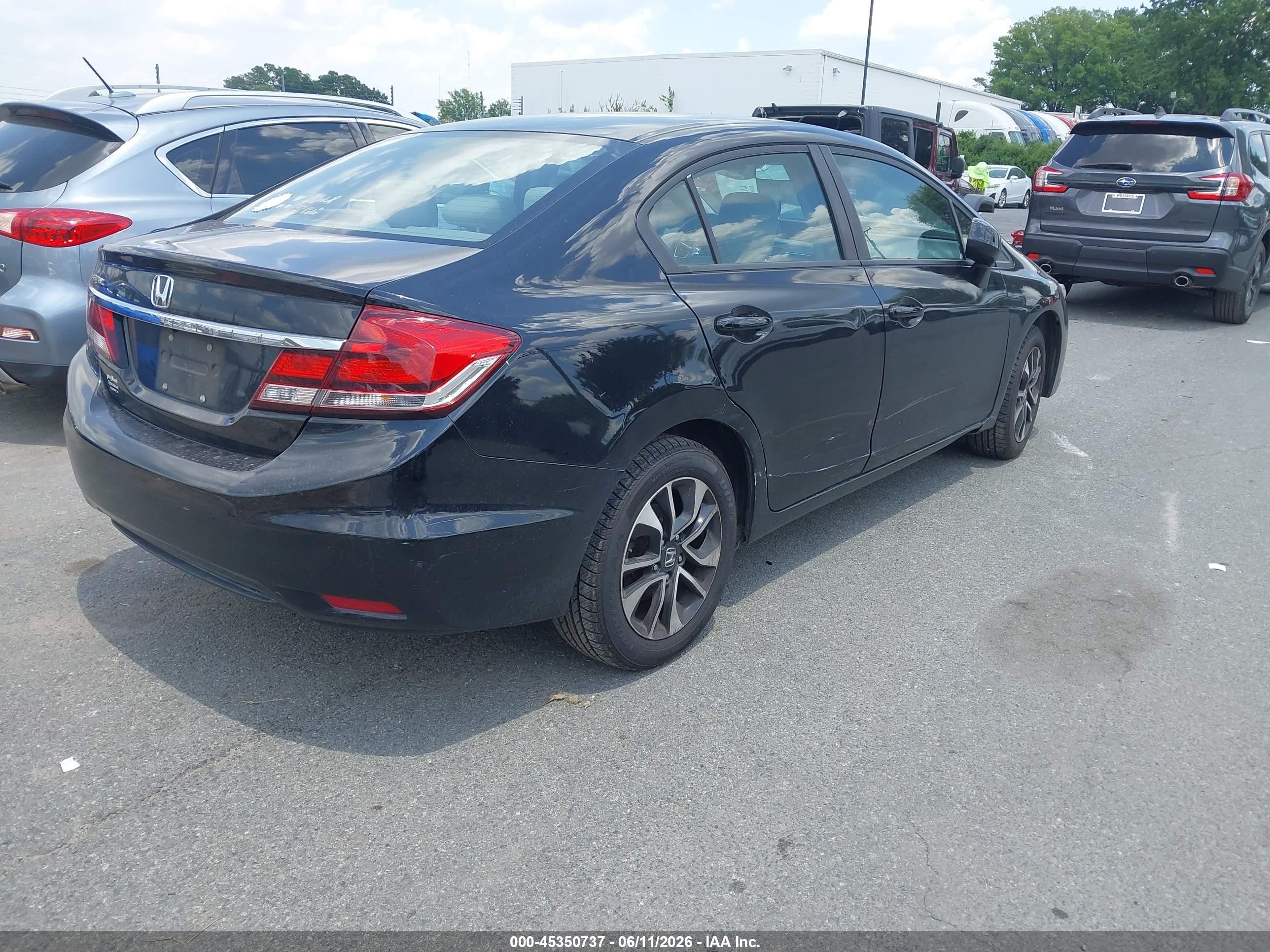 2013 Honda Civic Ex Black vin: 19XFB2F84DE212457