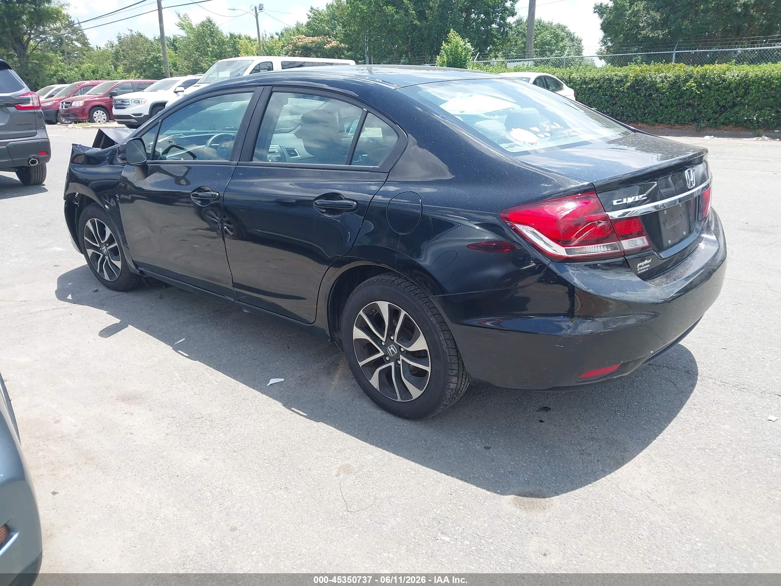 2013 Honda Civic Ex Black vin: 19XFB2F84DE212457
