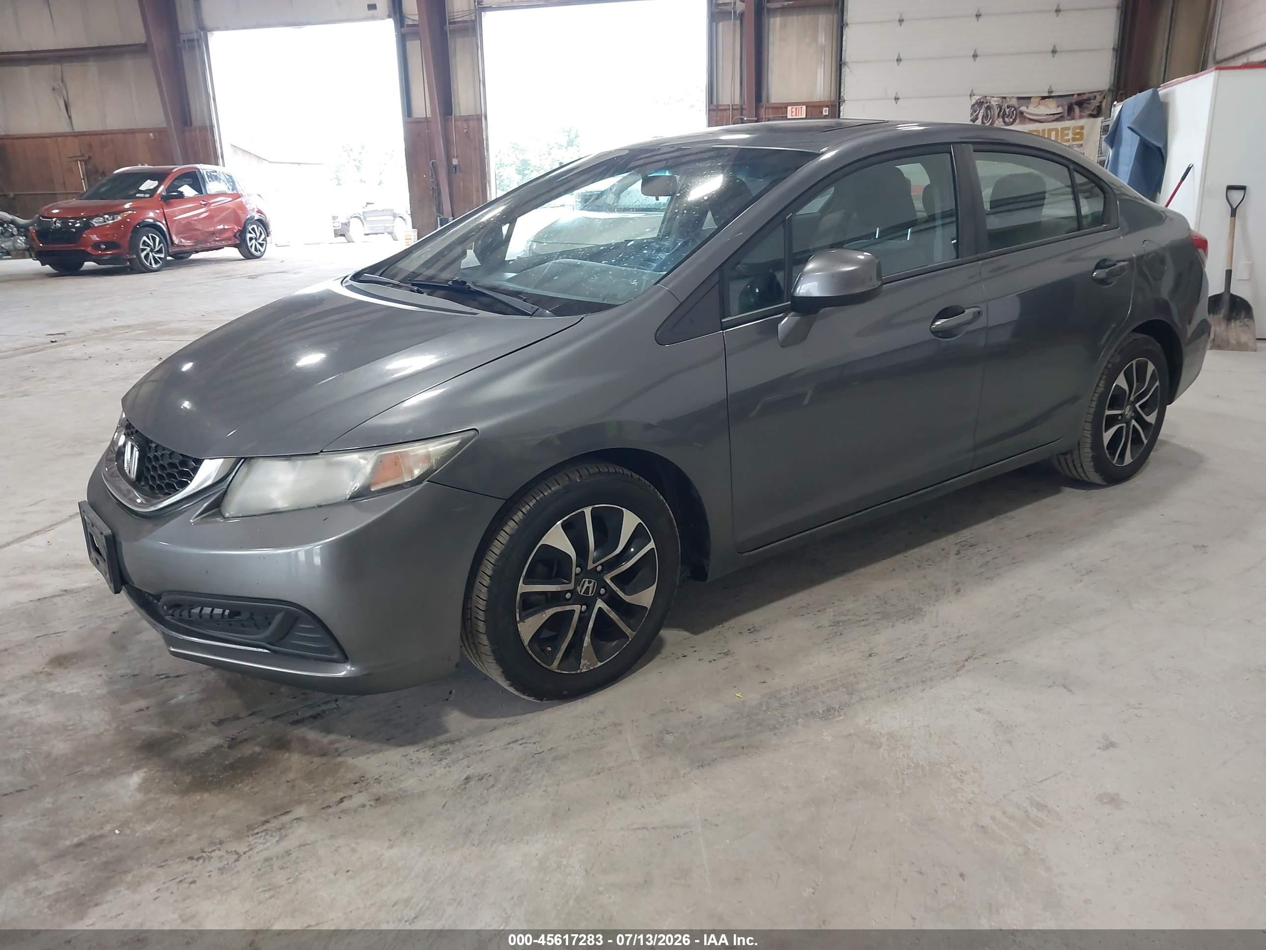 2013 Honda Civic Ex Gray vin: 19XFB2F84DE215682