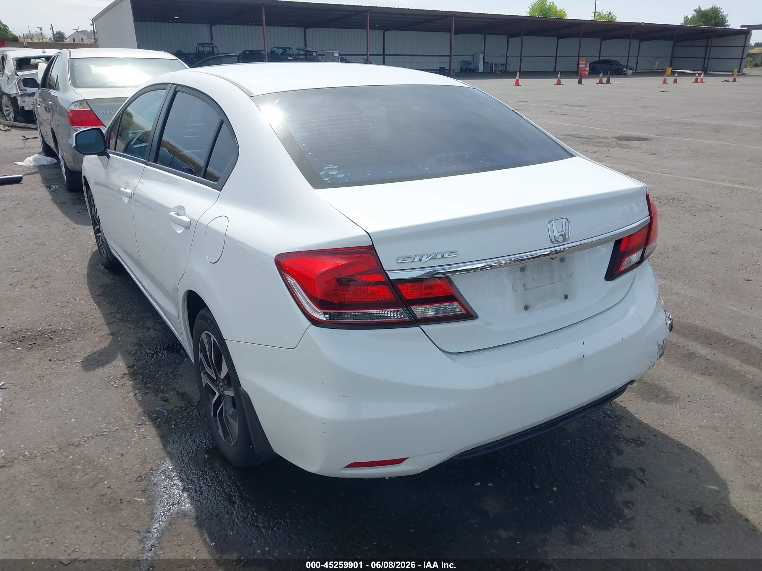 2013 Honda Civic Ex White vin: 19XFB2F84DE263411
