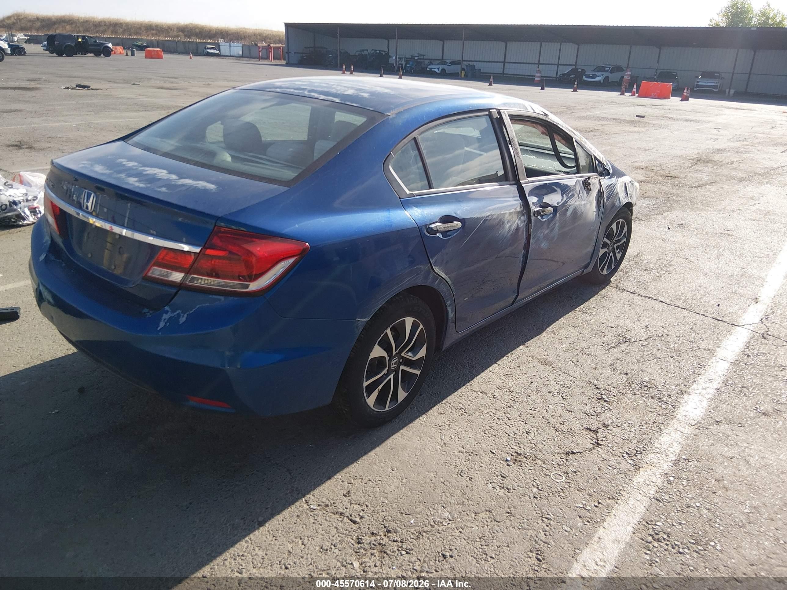 2013 Honda Civic Ex Blue vin: 19XFB2F84DE268799