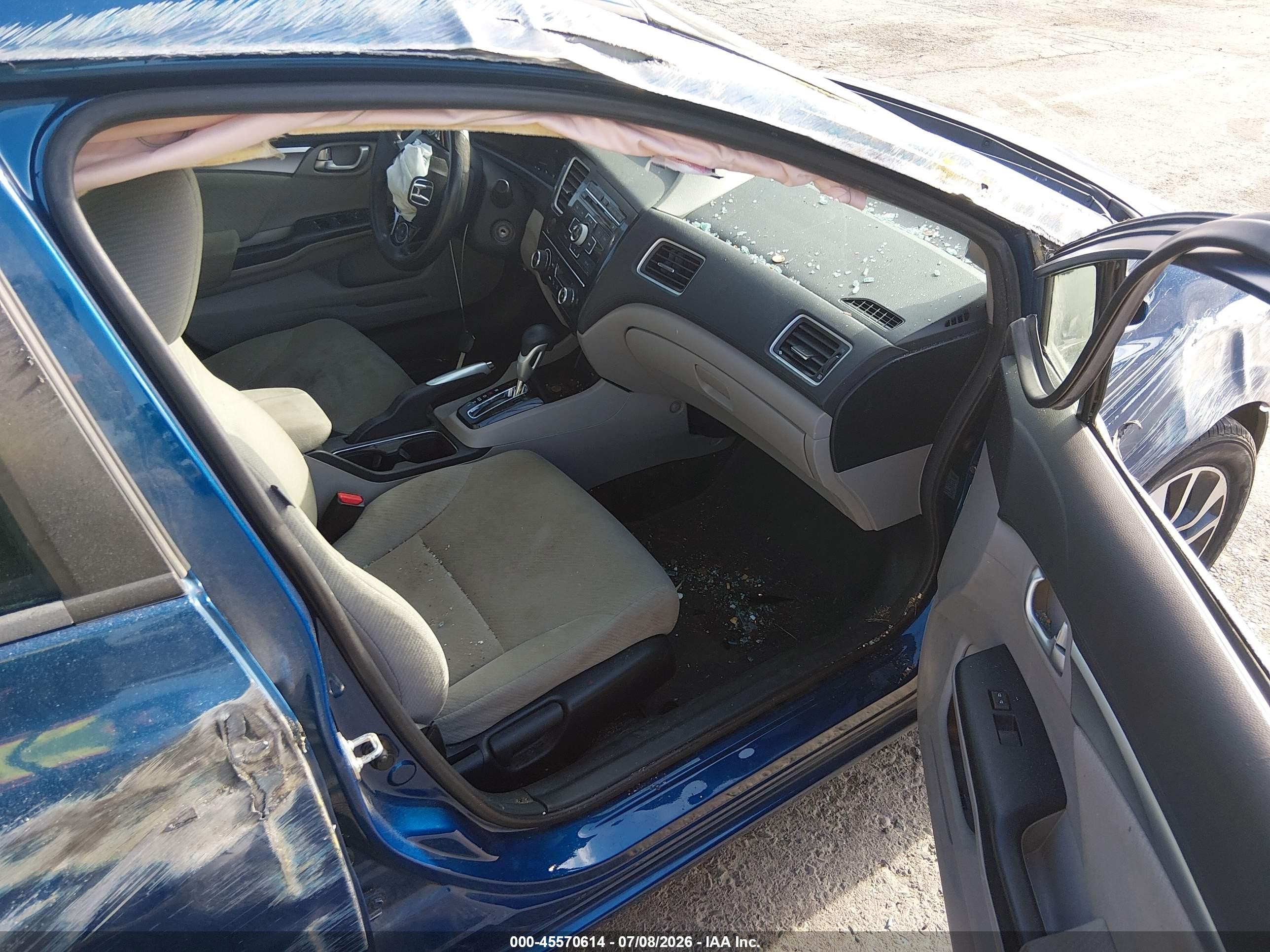 2013 Honda Civic Ex Blue vin: 19XFB2F84DE268799