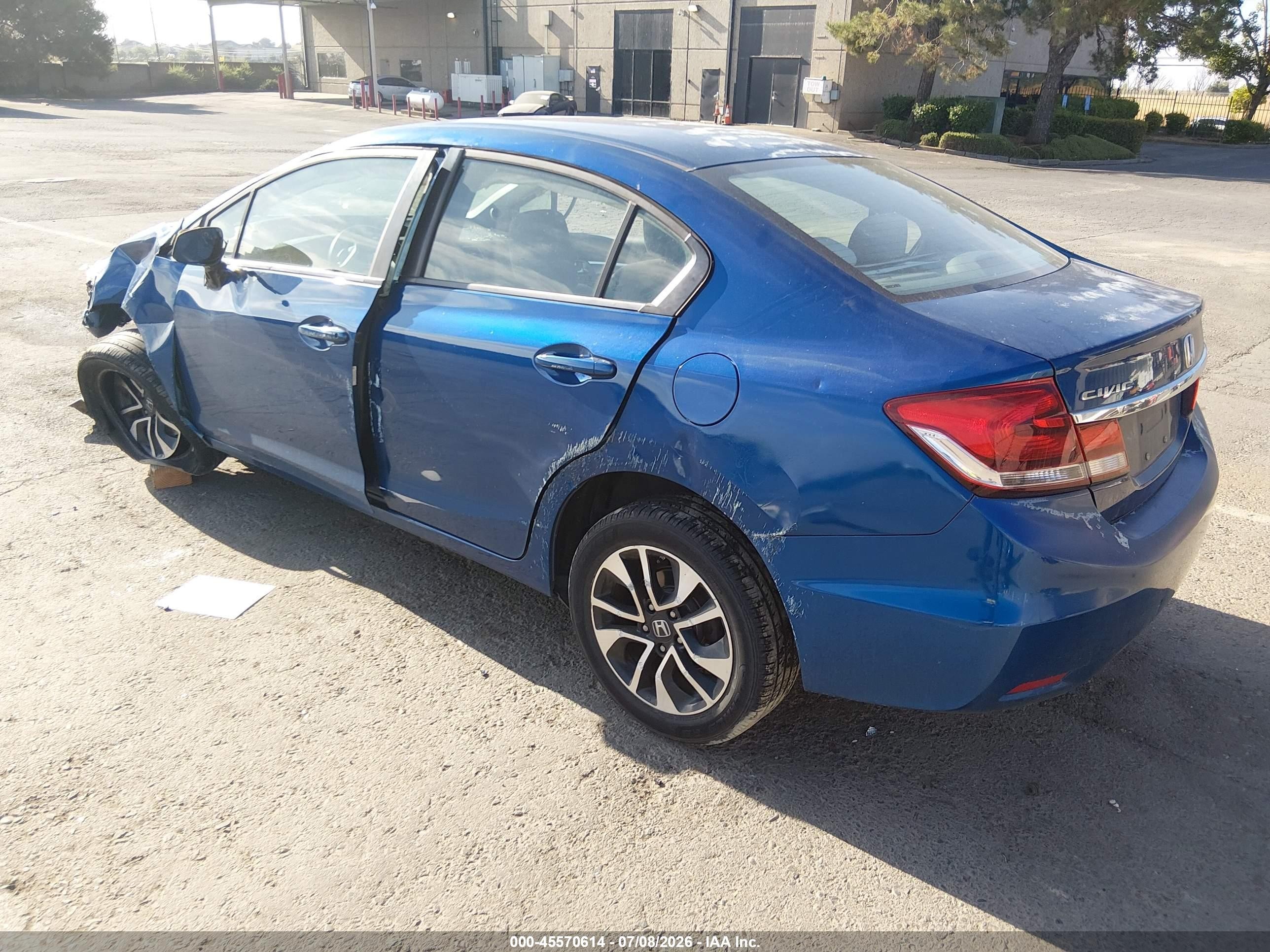 2013 Honda Civic Ex Blue vin: 19XFB2F84DE268799
