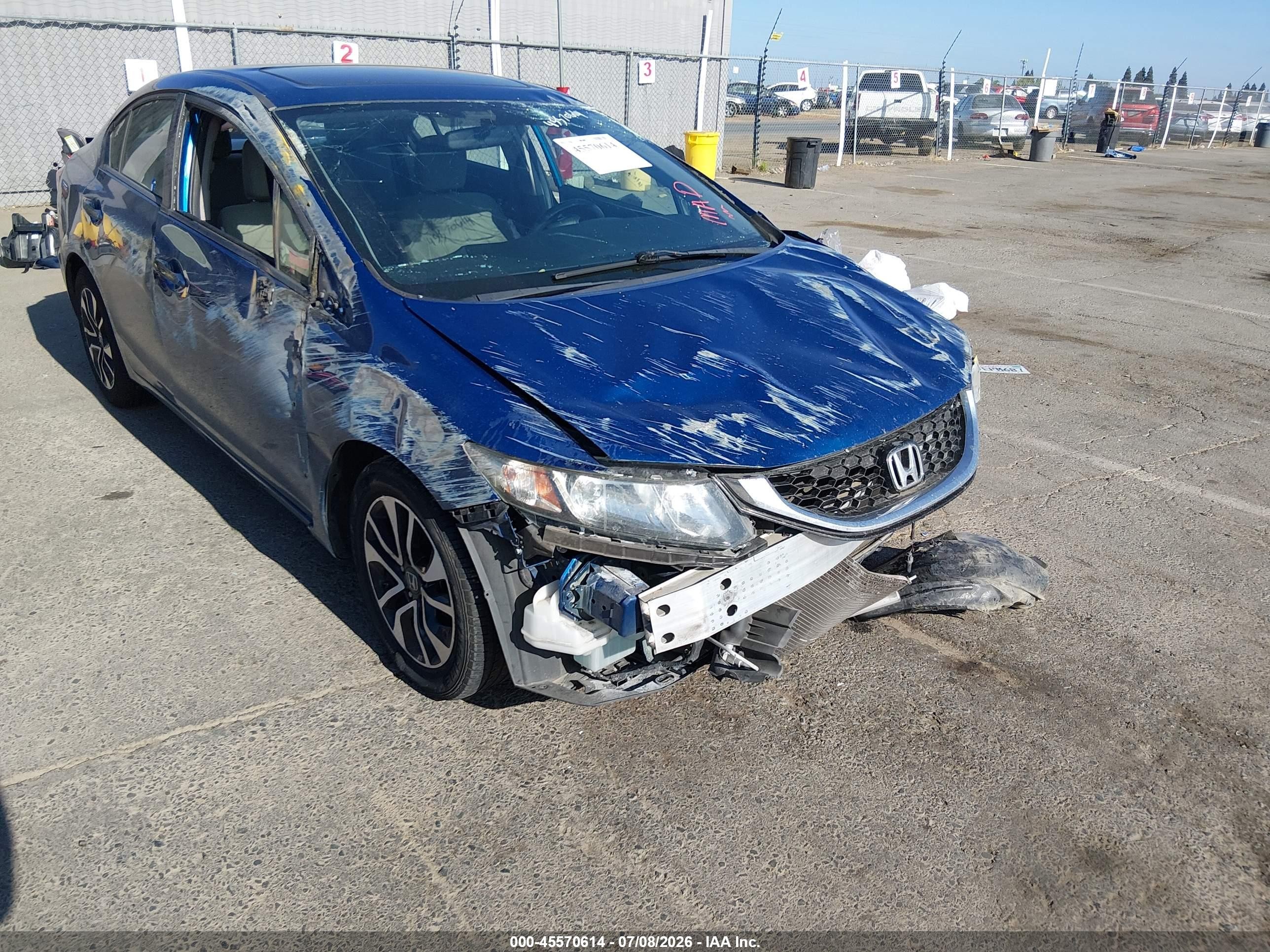 2013 Honda Civic Ex Blue vin: 19XFB2F84DE268799
