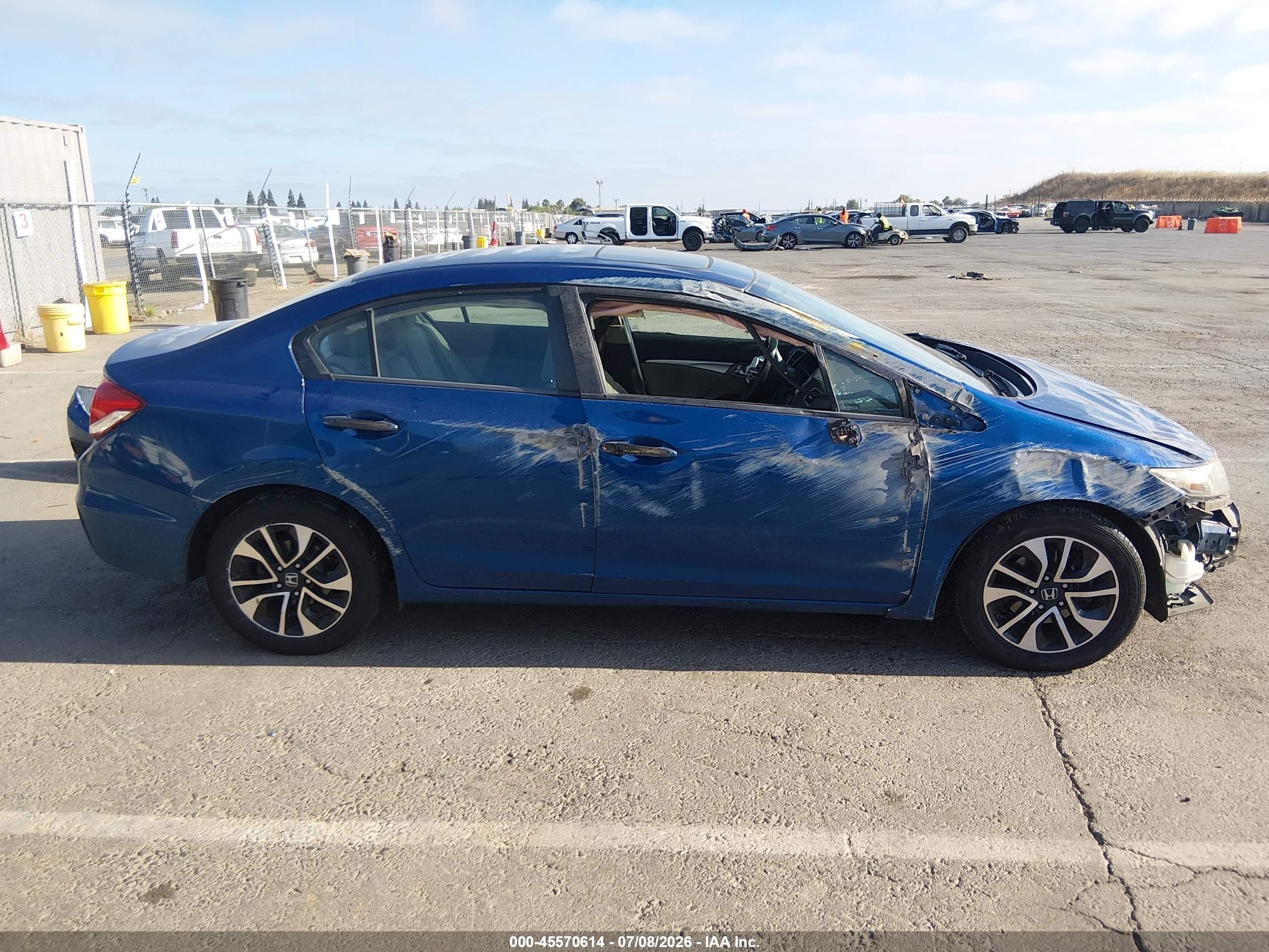 2013 Honda Civic Ex Blue vin: 19XFB2F84DE268799