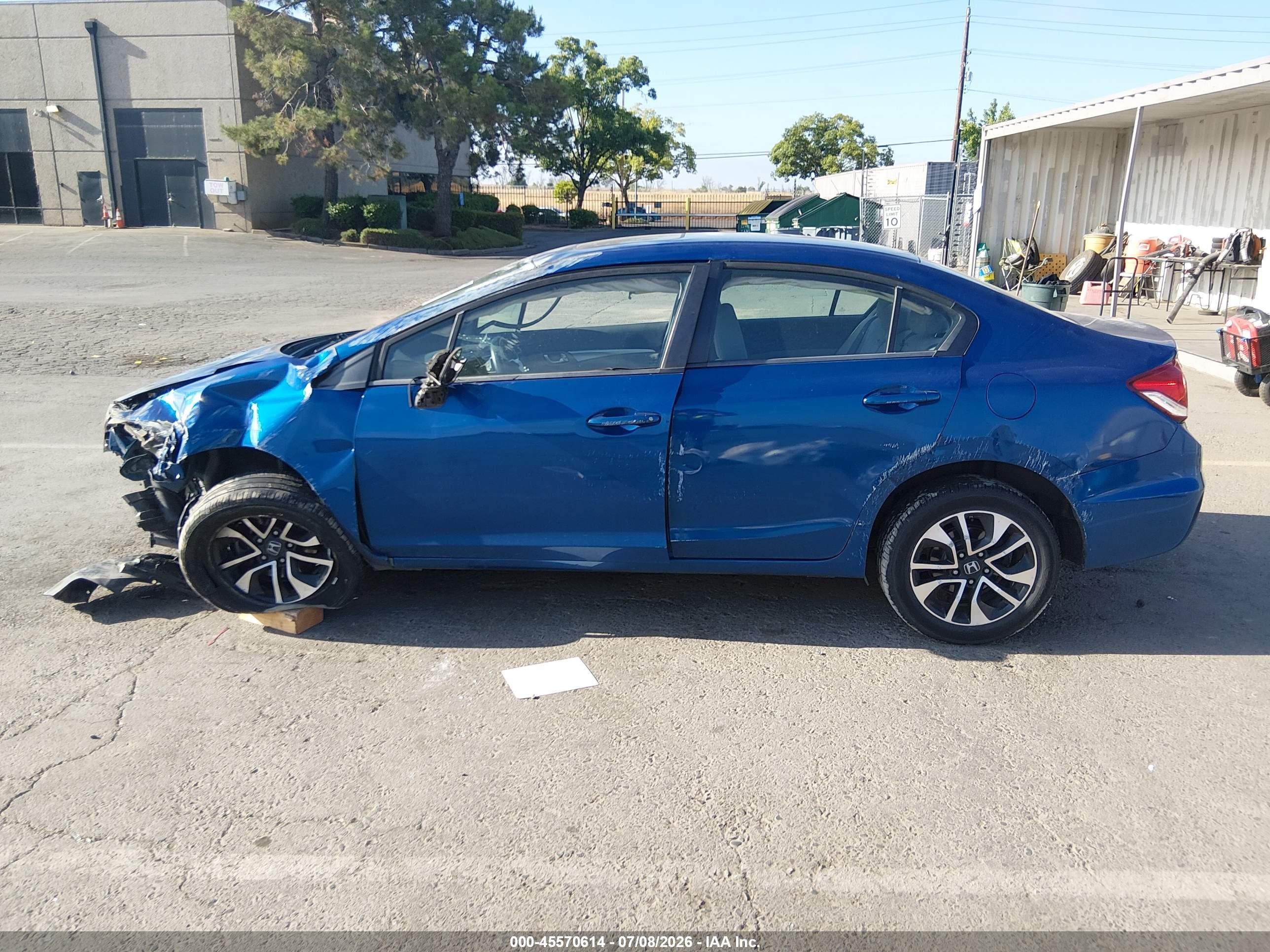 2013 Honda Civic Ex Blue vin: 19XFB2F84DE268799