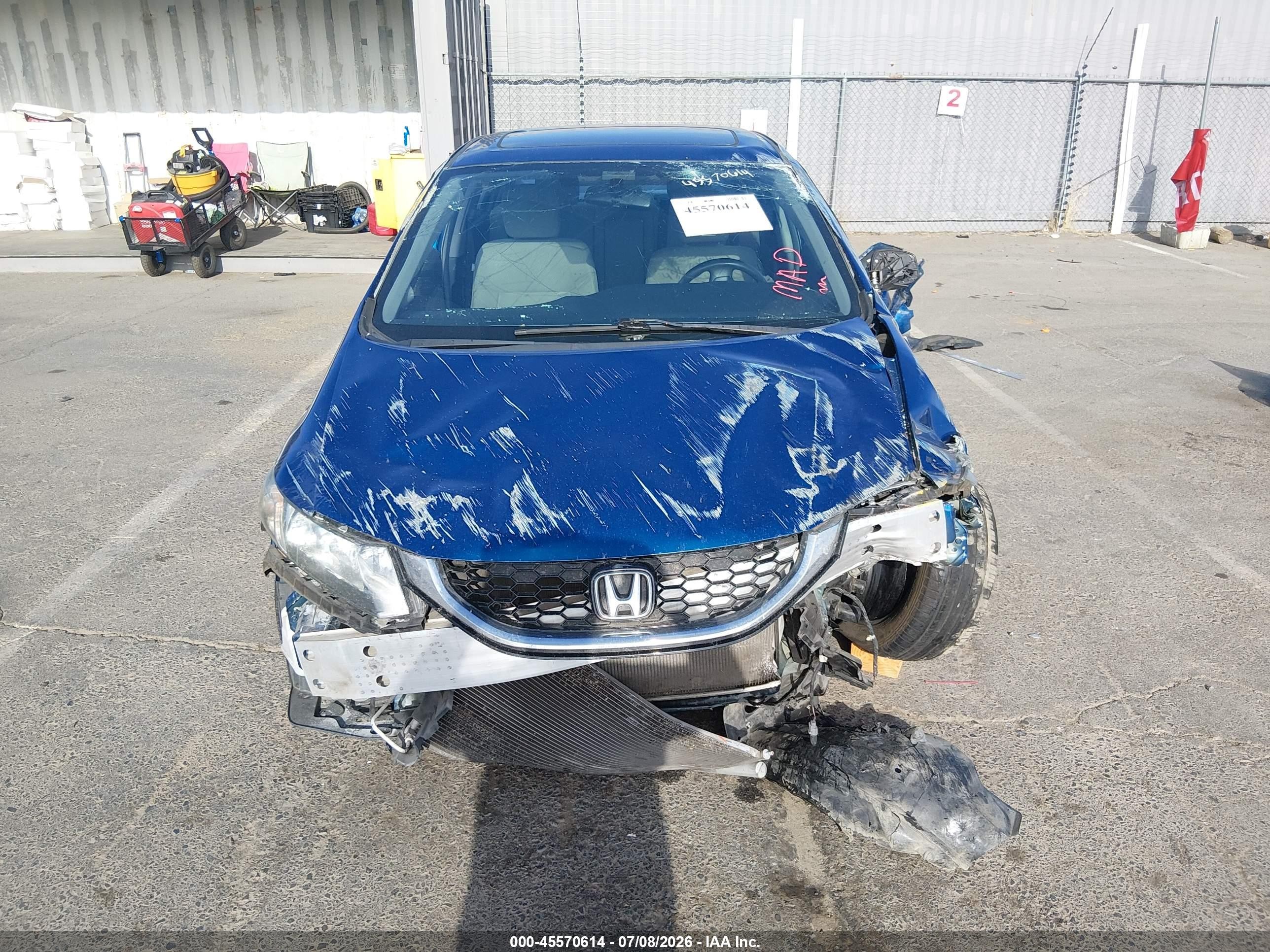 2013 Honda Civic Ex Blue vin: 19XFB2F84DE268799