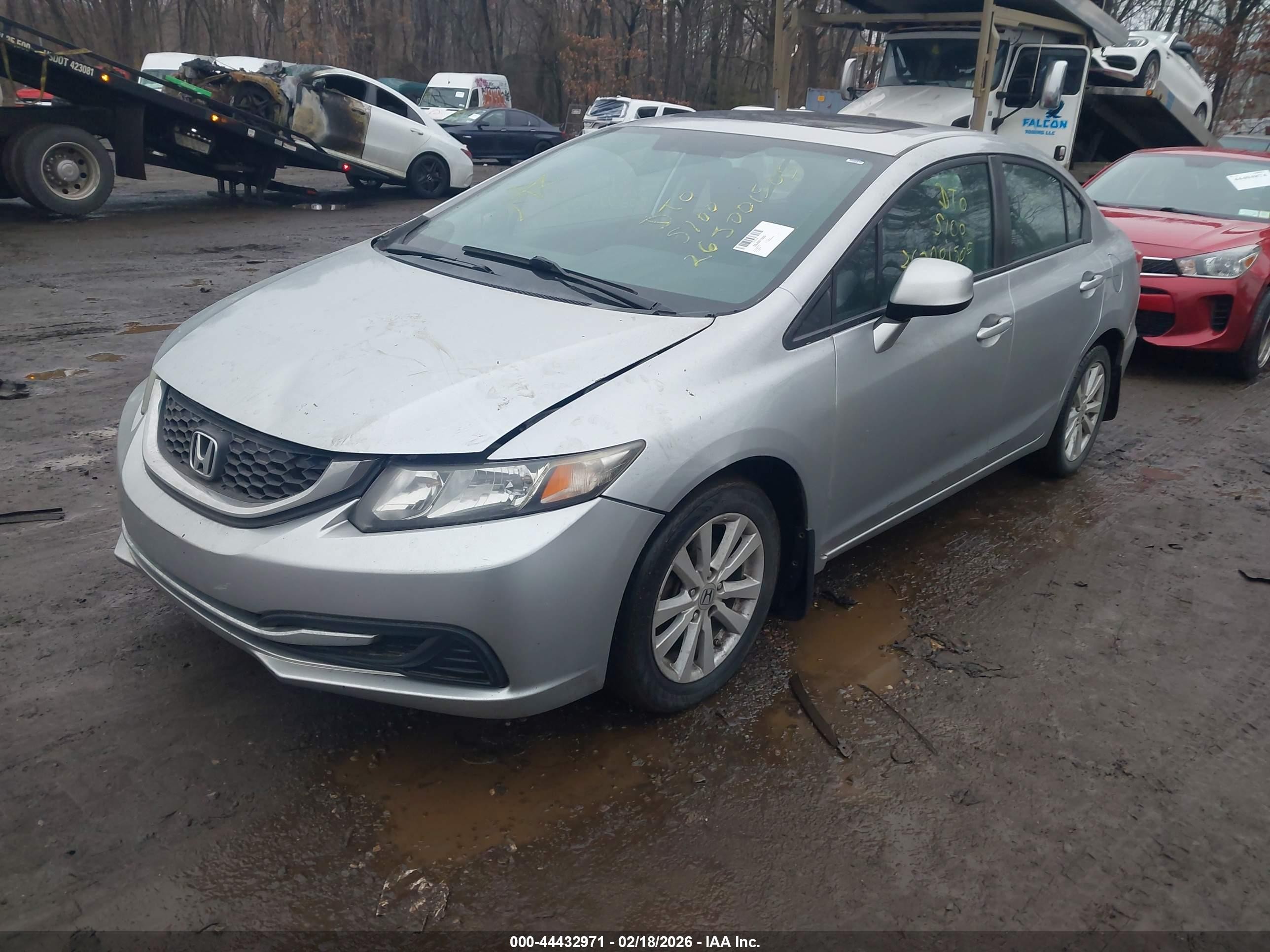 2013 Honda Civic Ex Silver vin: 19XFB2F84DE287823