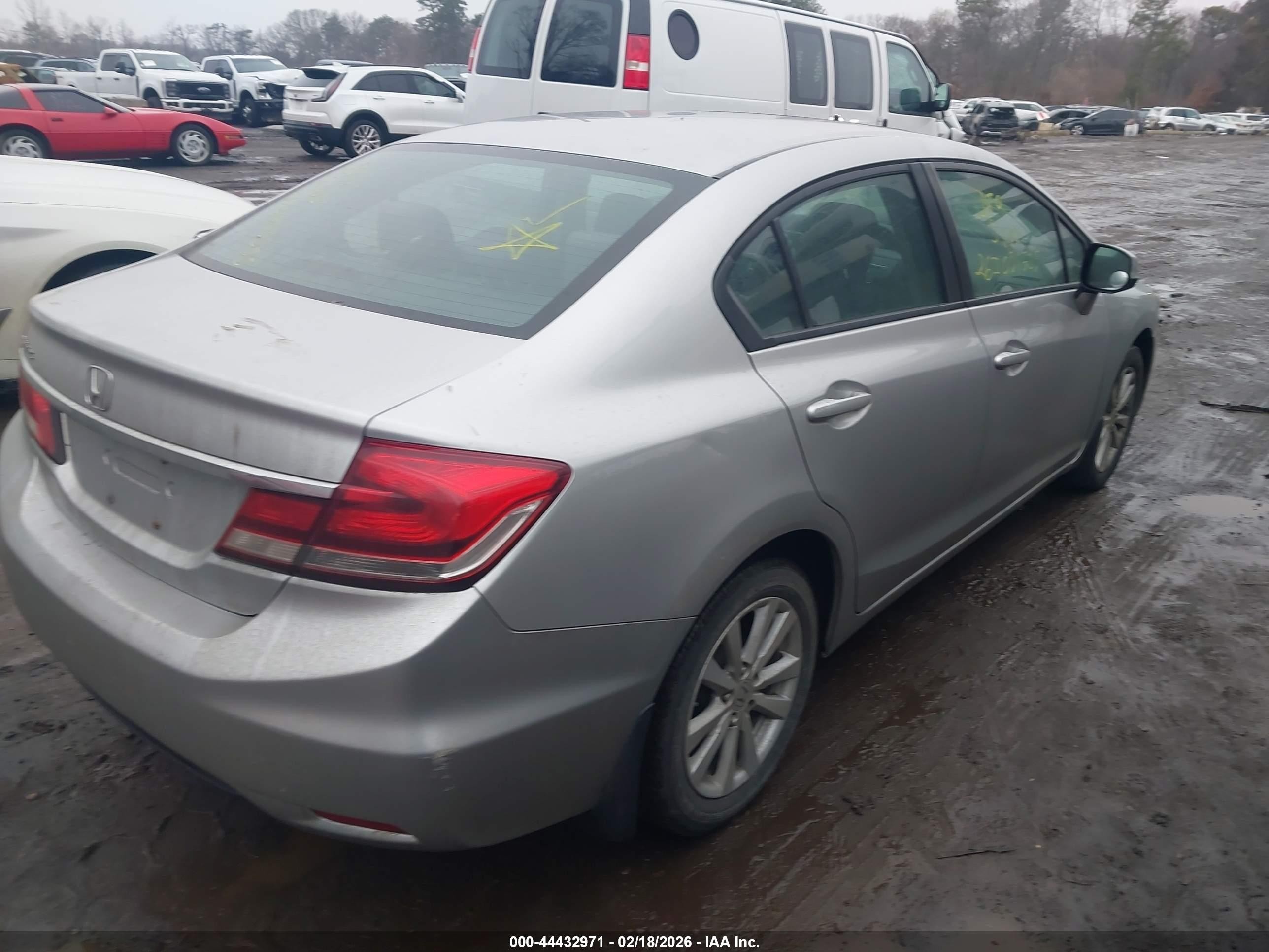 2013 Honda Civic Ex Silver vin: 19XFB2F84DE287823