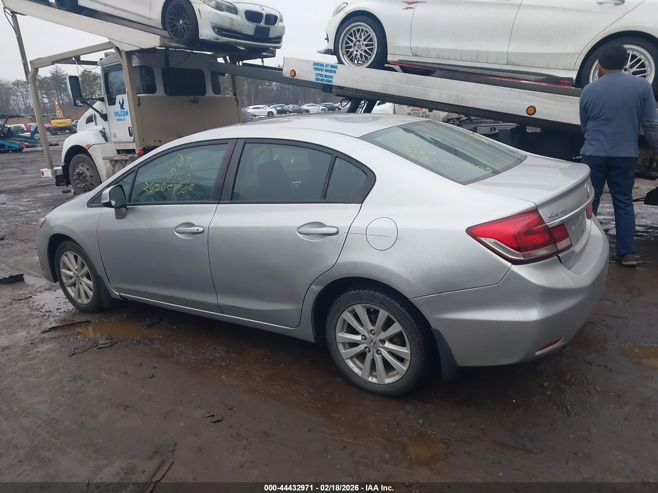2013 Honda Civic Ex Silver vin: 19XFB2F84DE287823