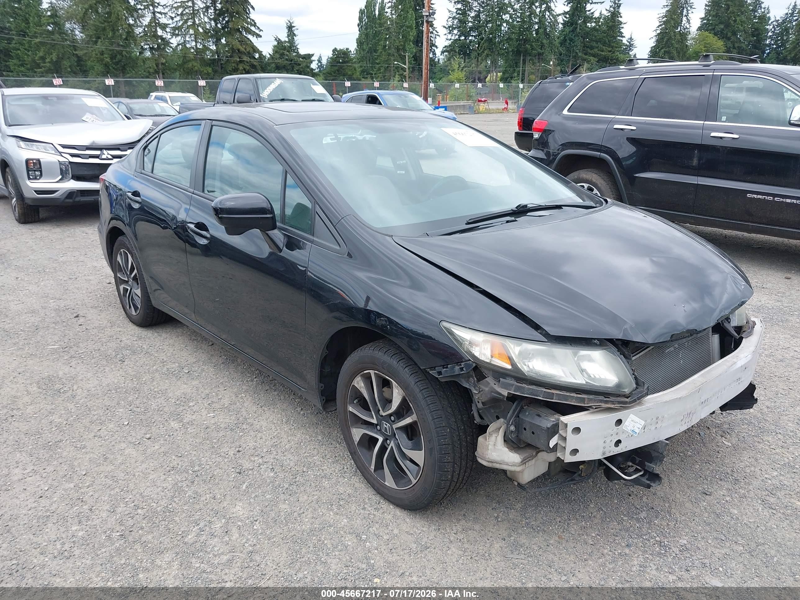 2014 Honda Civic Ex Black vin: 19XFB2F84EE022966