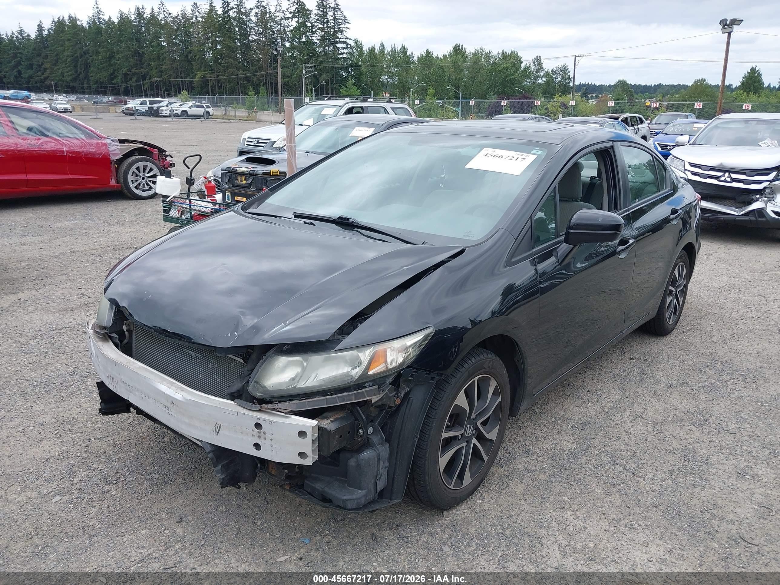 2014 Honda Civic Ex Black vin: 19XFB2F84EE022966