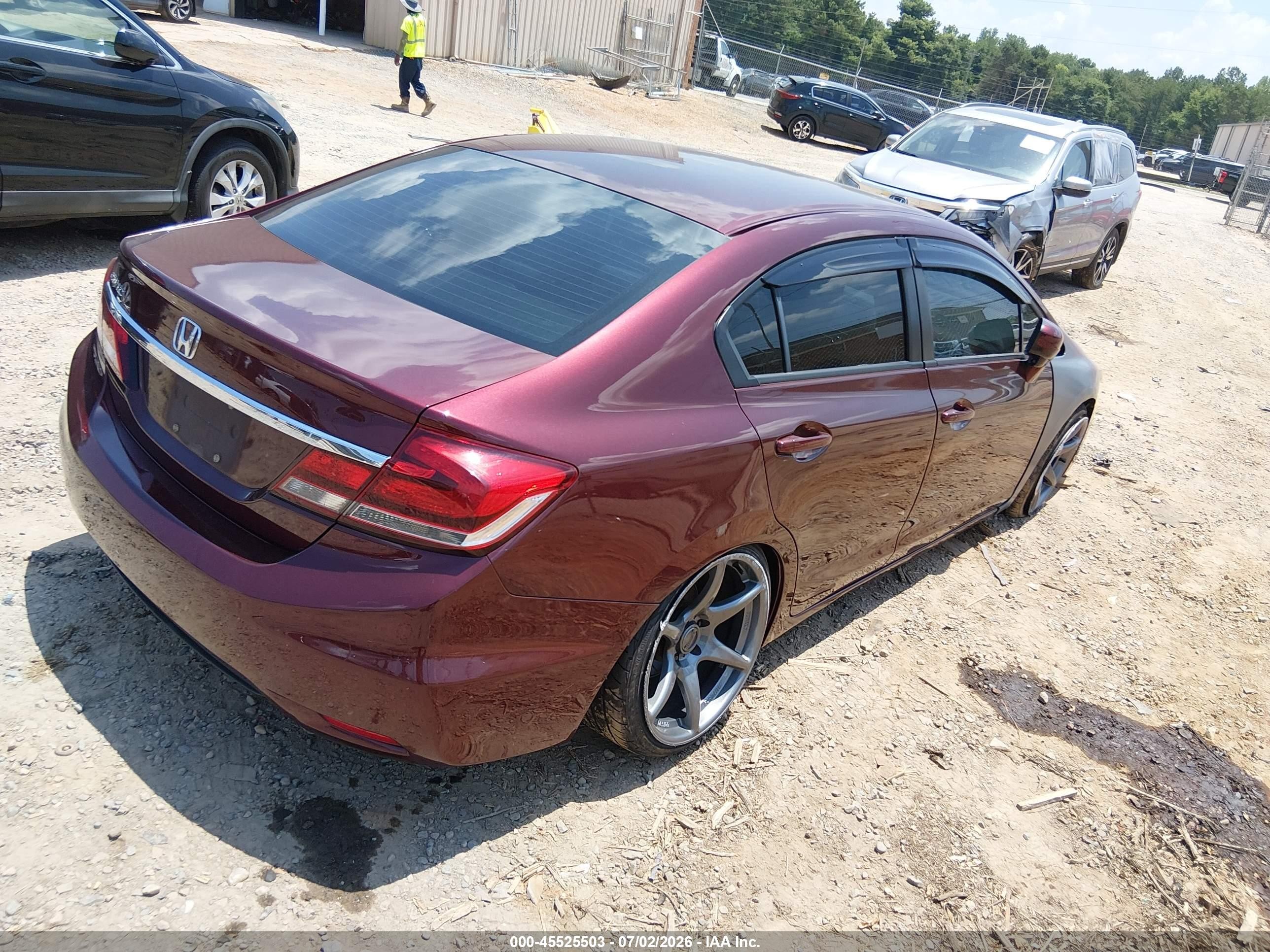 2014 Honda Civic Ex Burgundy vin: 19XFB2F84EE030145