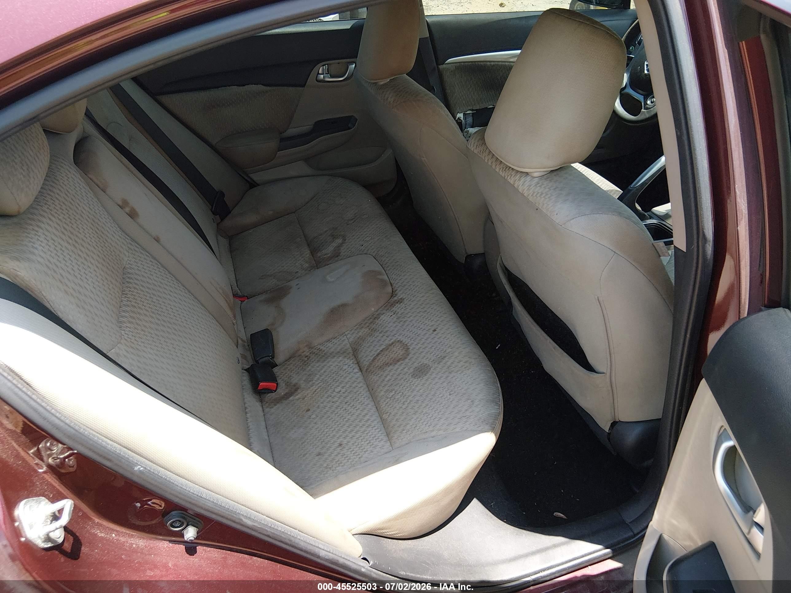 2014 Honda Civic Ex Burgundy vin: 19XFB2F84EE030145