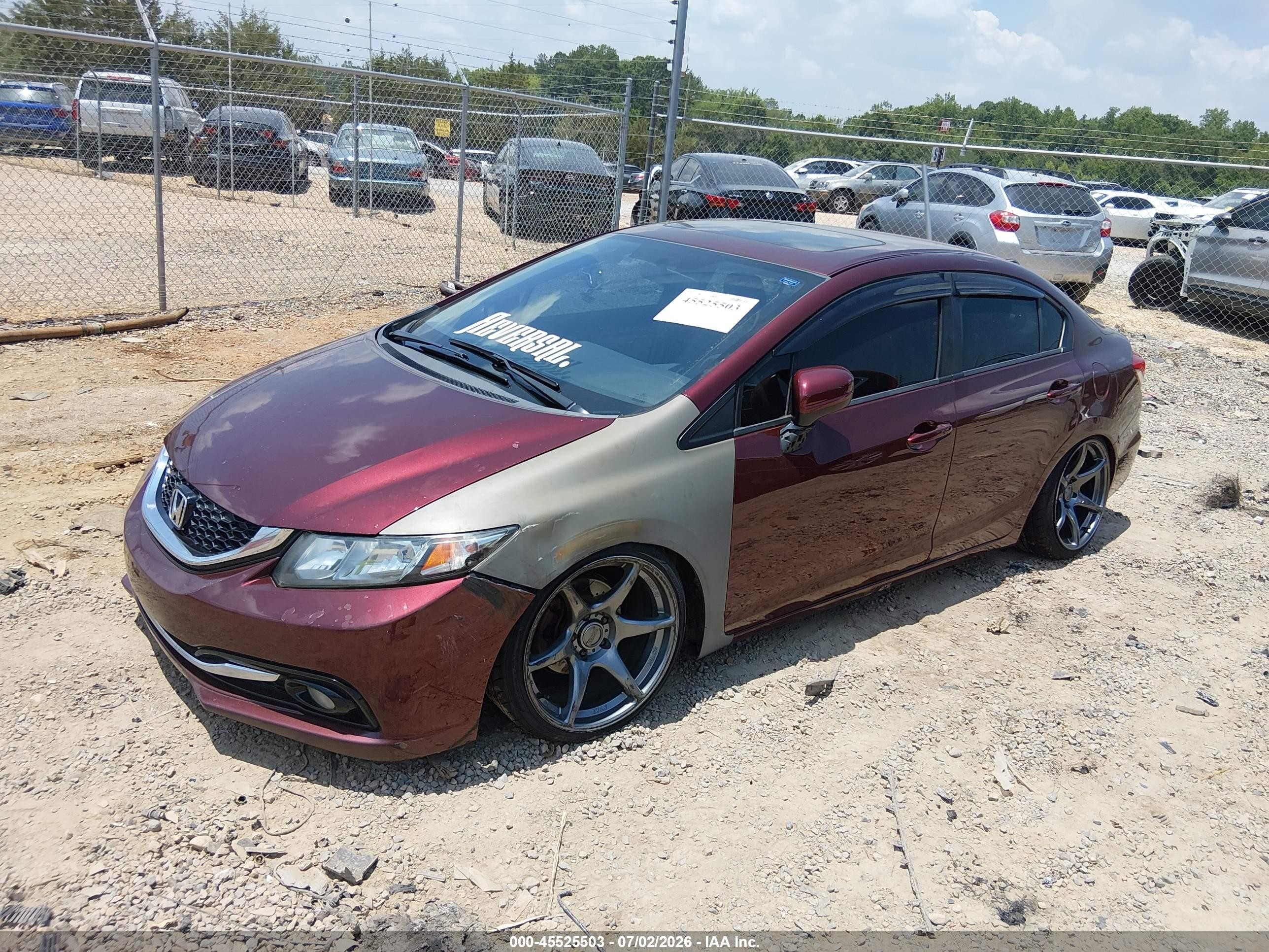 2014 Honda Civic Ex Burgundy vin: 19XFB2F84EE030145