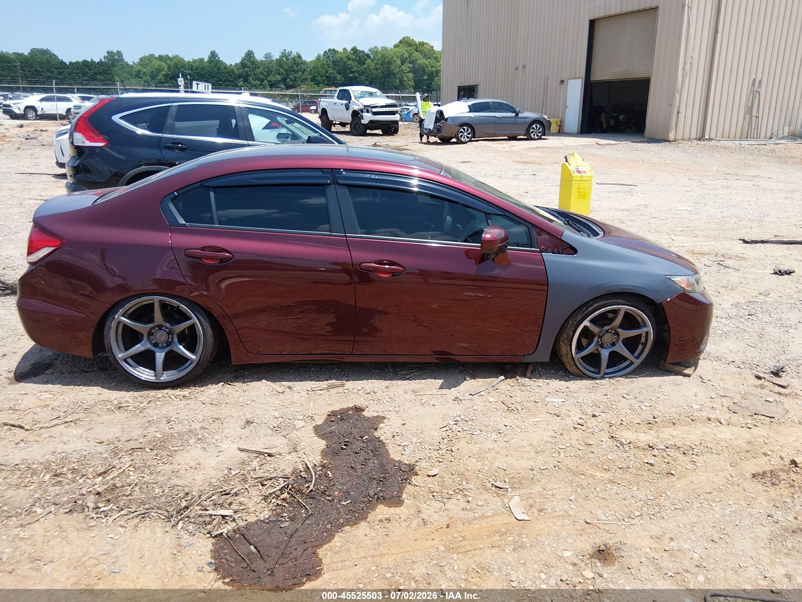 2014 Honda Civic Ex Burgundy vin: 19XFB2F84EE030145
