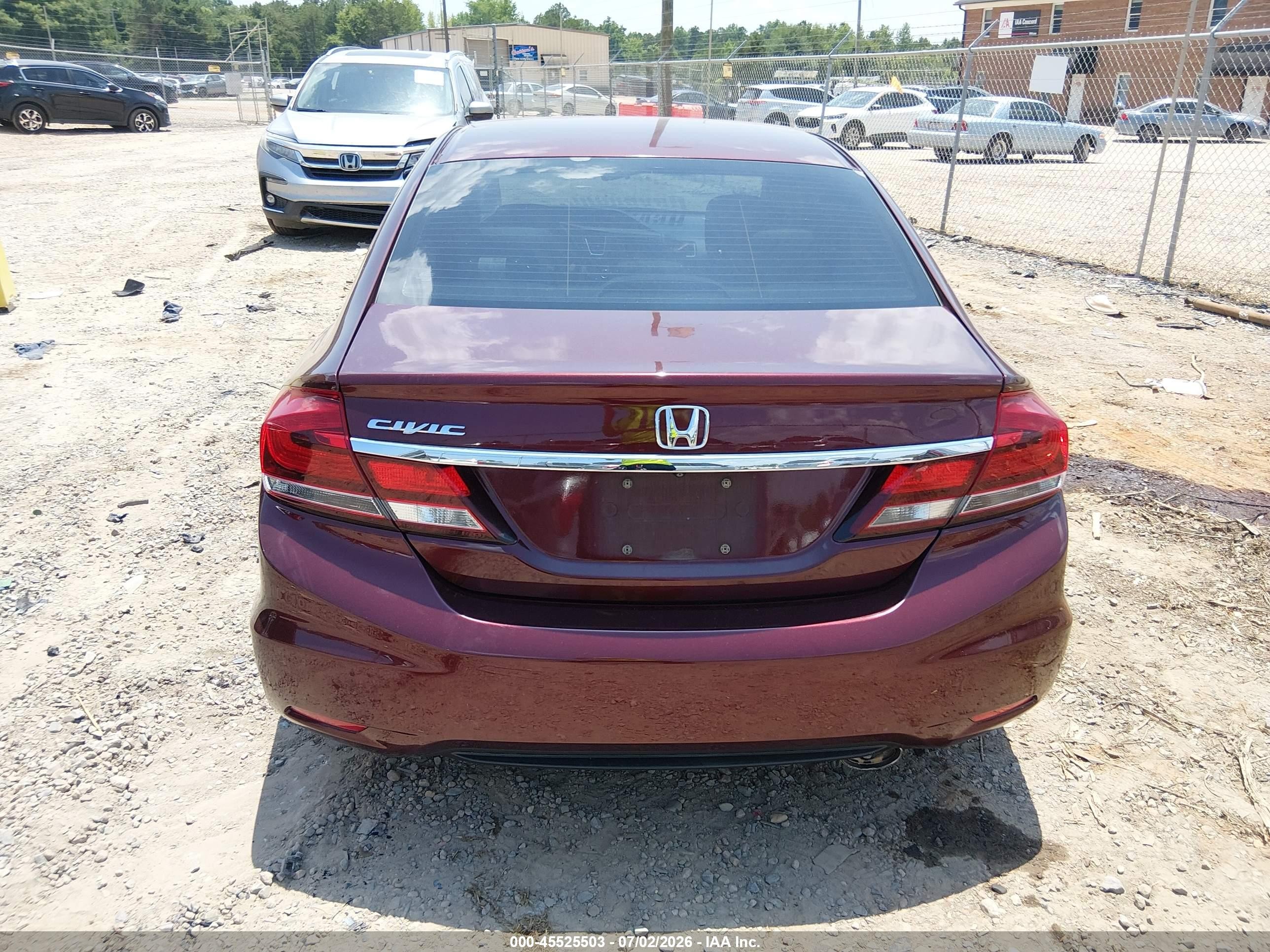 2014 Honda Civic Ex Burgundy vin: 19XFB2F84EE030145
