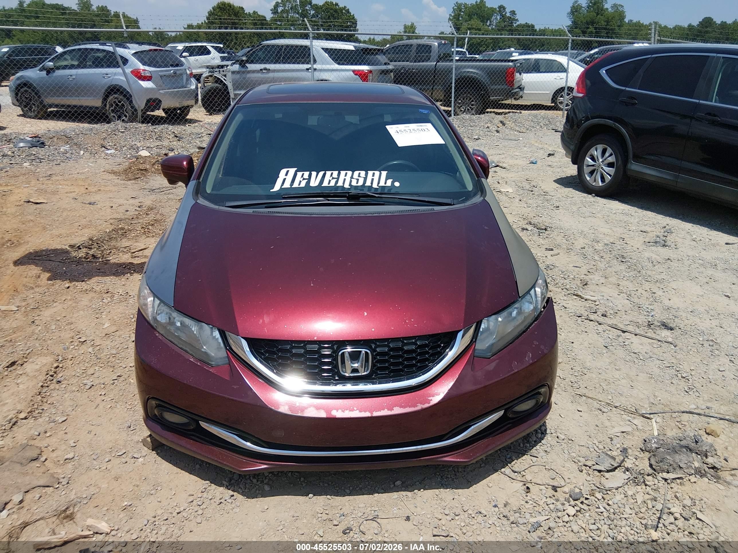 2014 Honda Civic Ex Burgundy vin: 19XFB2F84EE030145