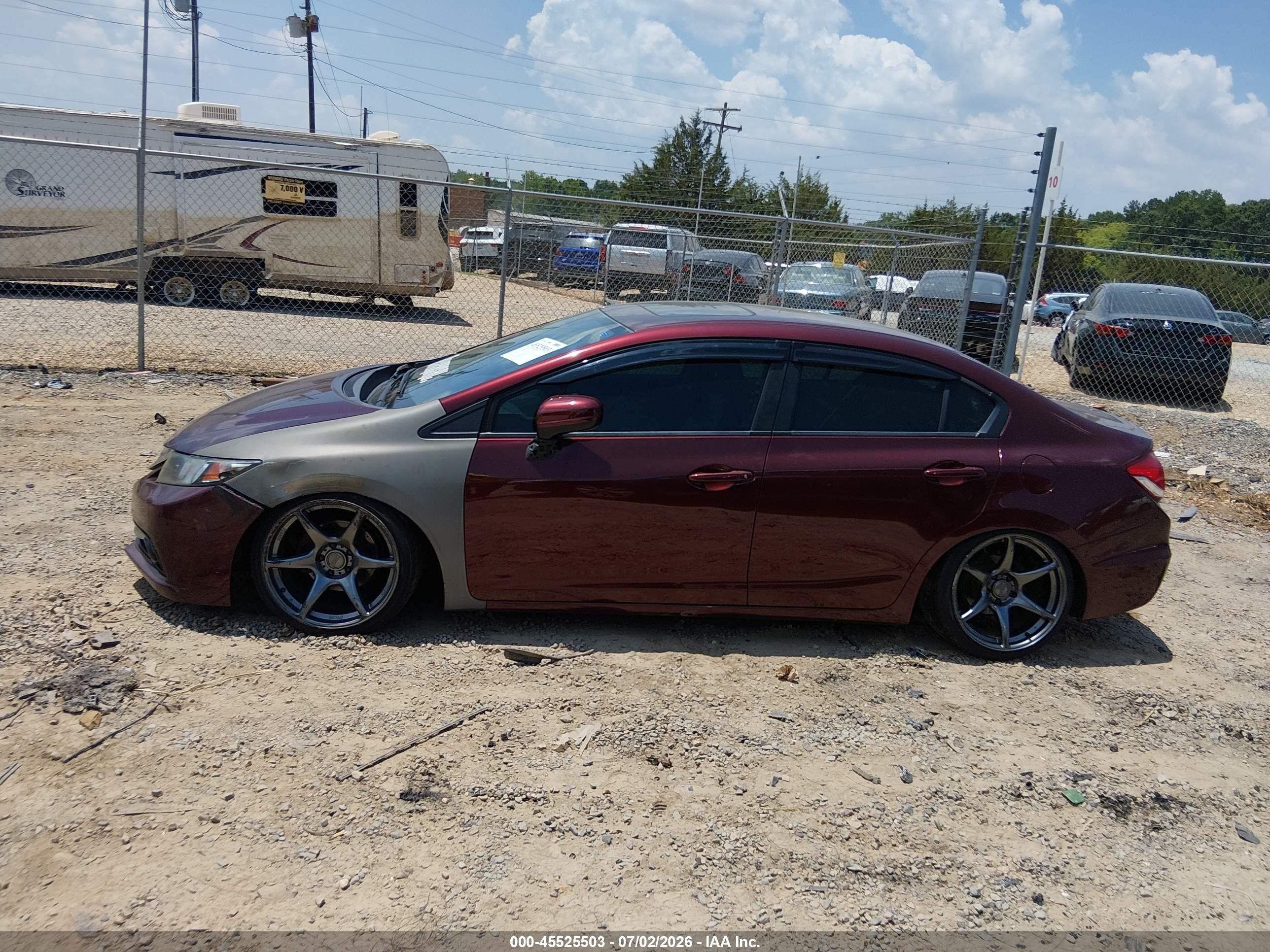 2014 Honda Civic Ex Burgundy vin: 19XFB2F84EE030145