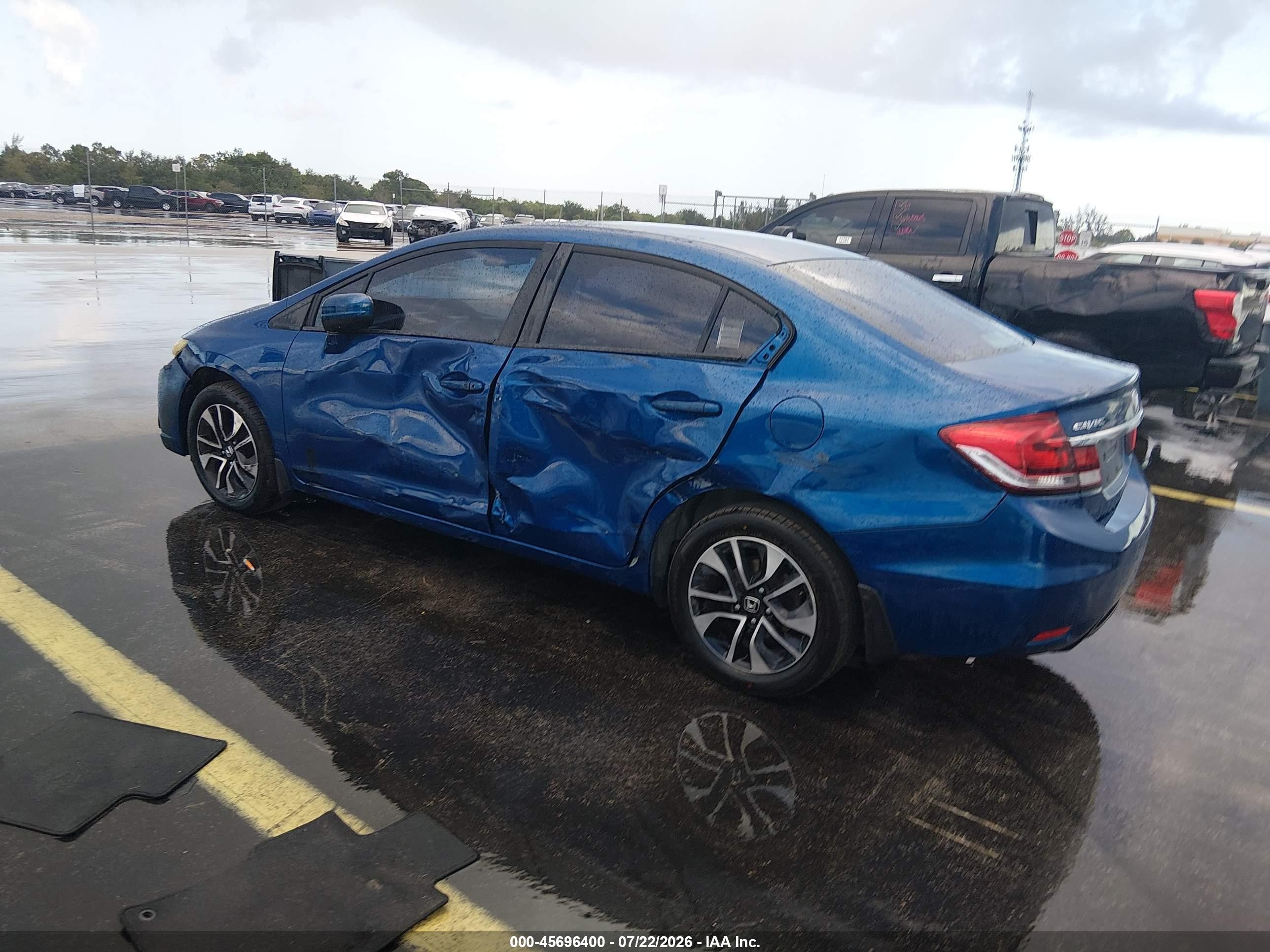 2014 Honda Civic Ex Blue vin: 19XFB2F84EE212993