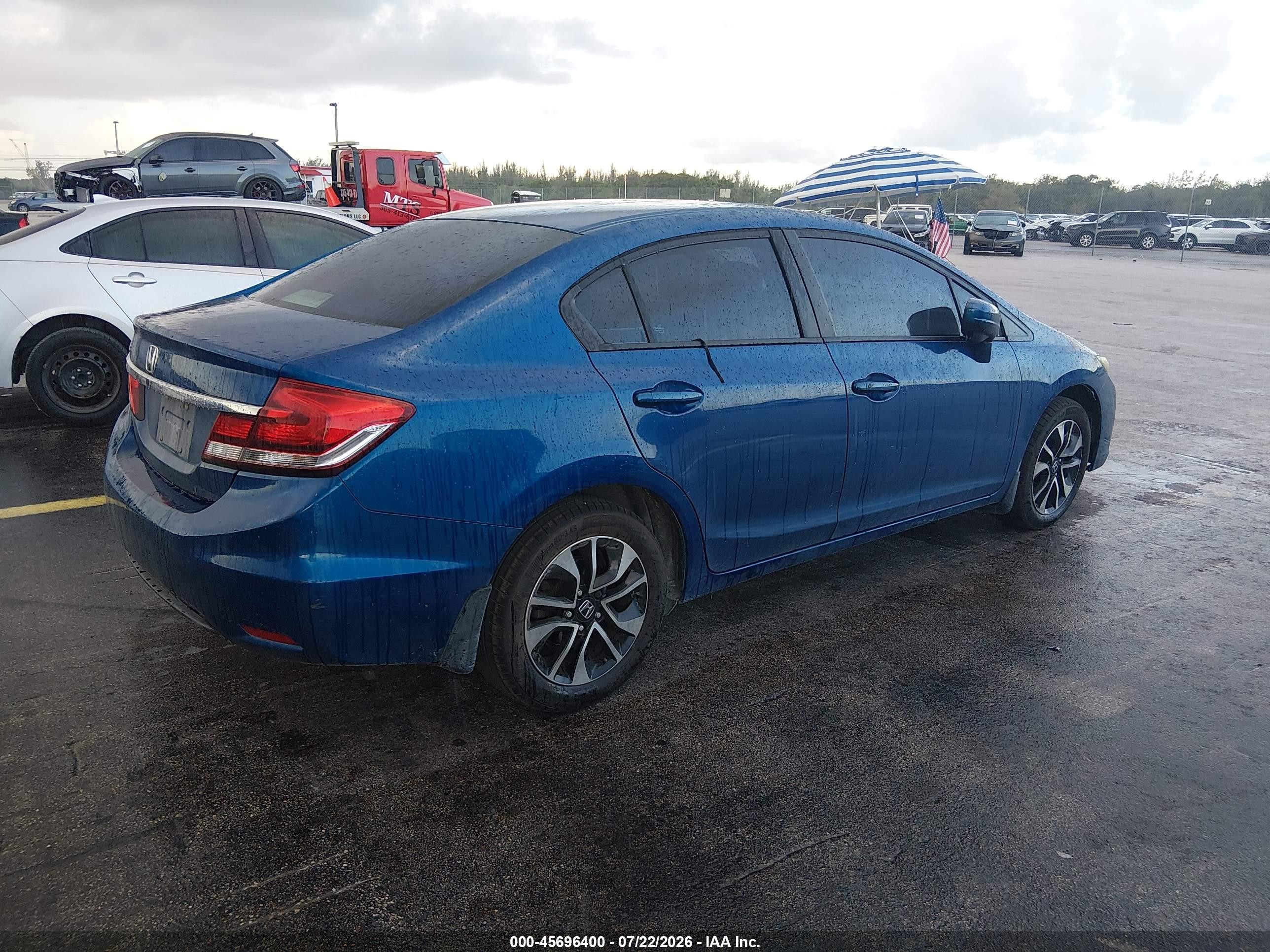2014 Honda Civic Ex Blue vin: 19XFB2F84EE212993