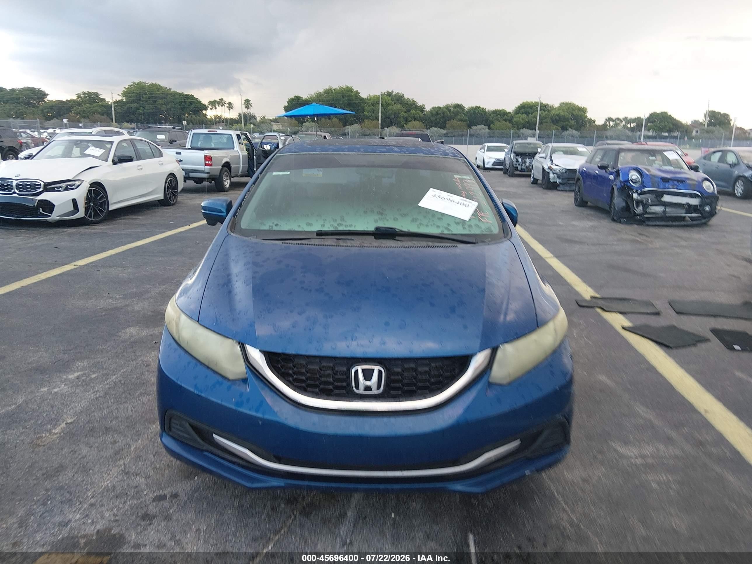 2014 Honda Civic Ex Blue vin: 19XFB2F84EE212993