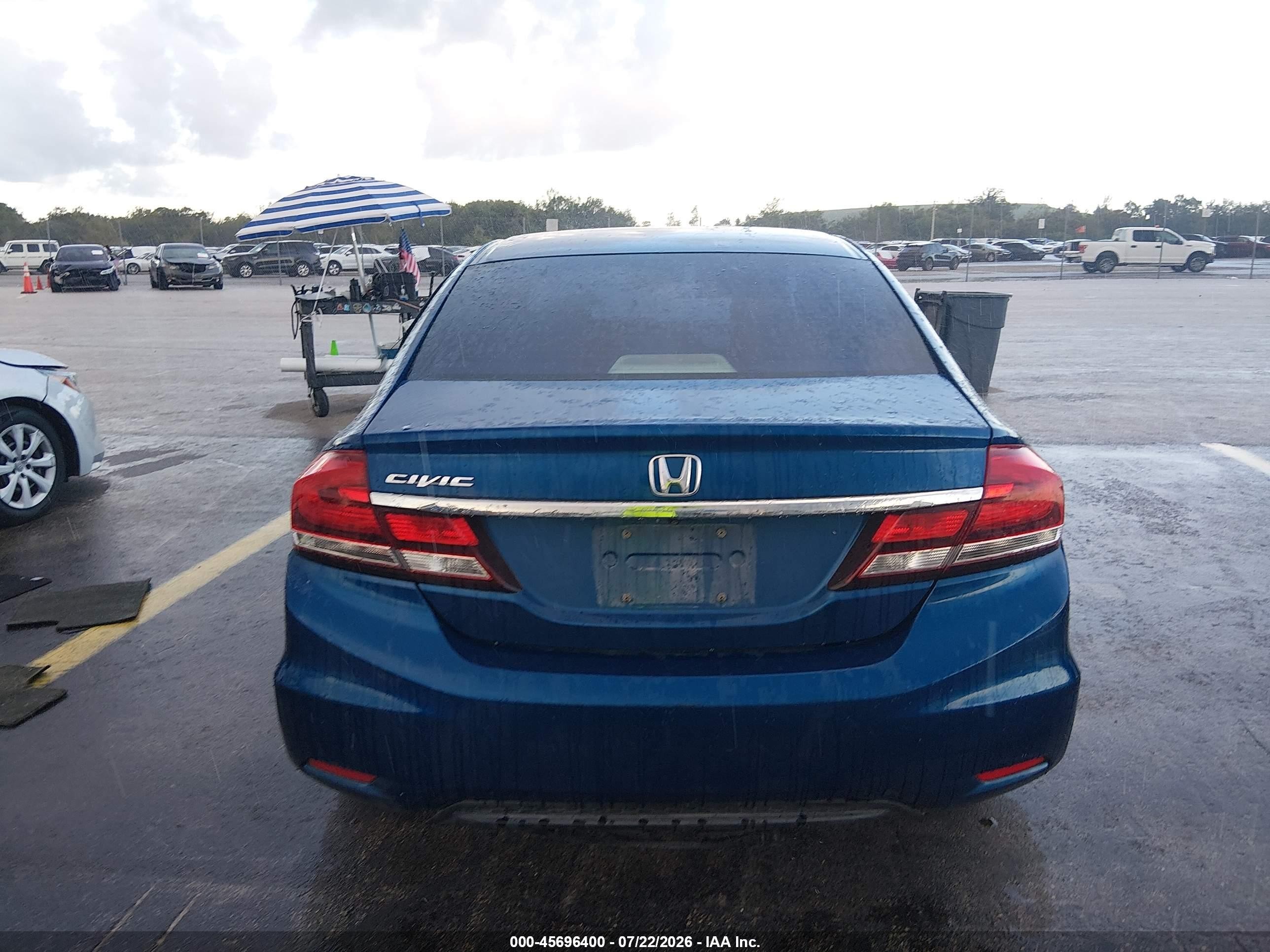 2014 Honda Civic Ex Blue vin: 19XFB2F84EE212993