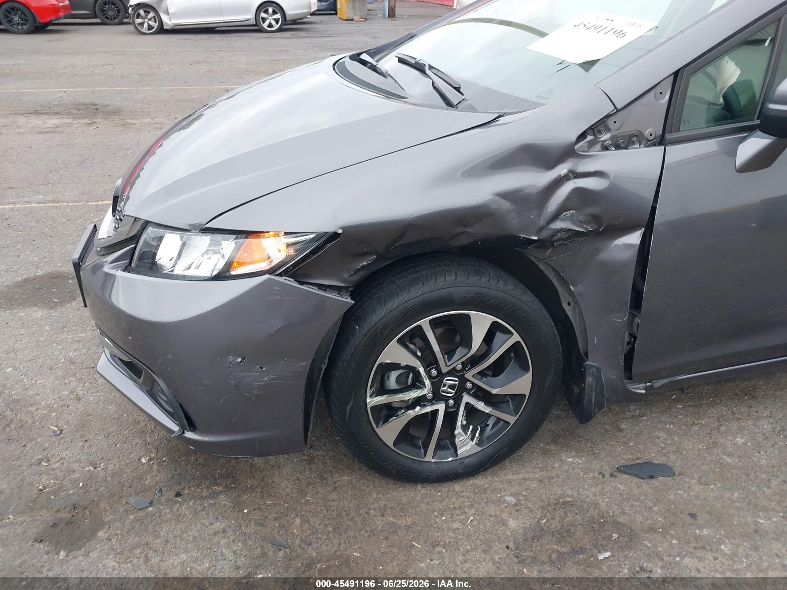 2014 Honda Civic Ex Gray vin: 19XFB2F84EE213593