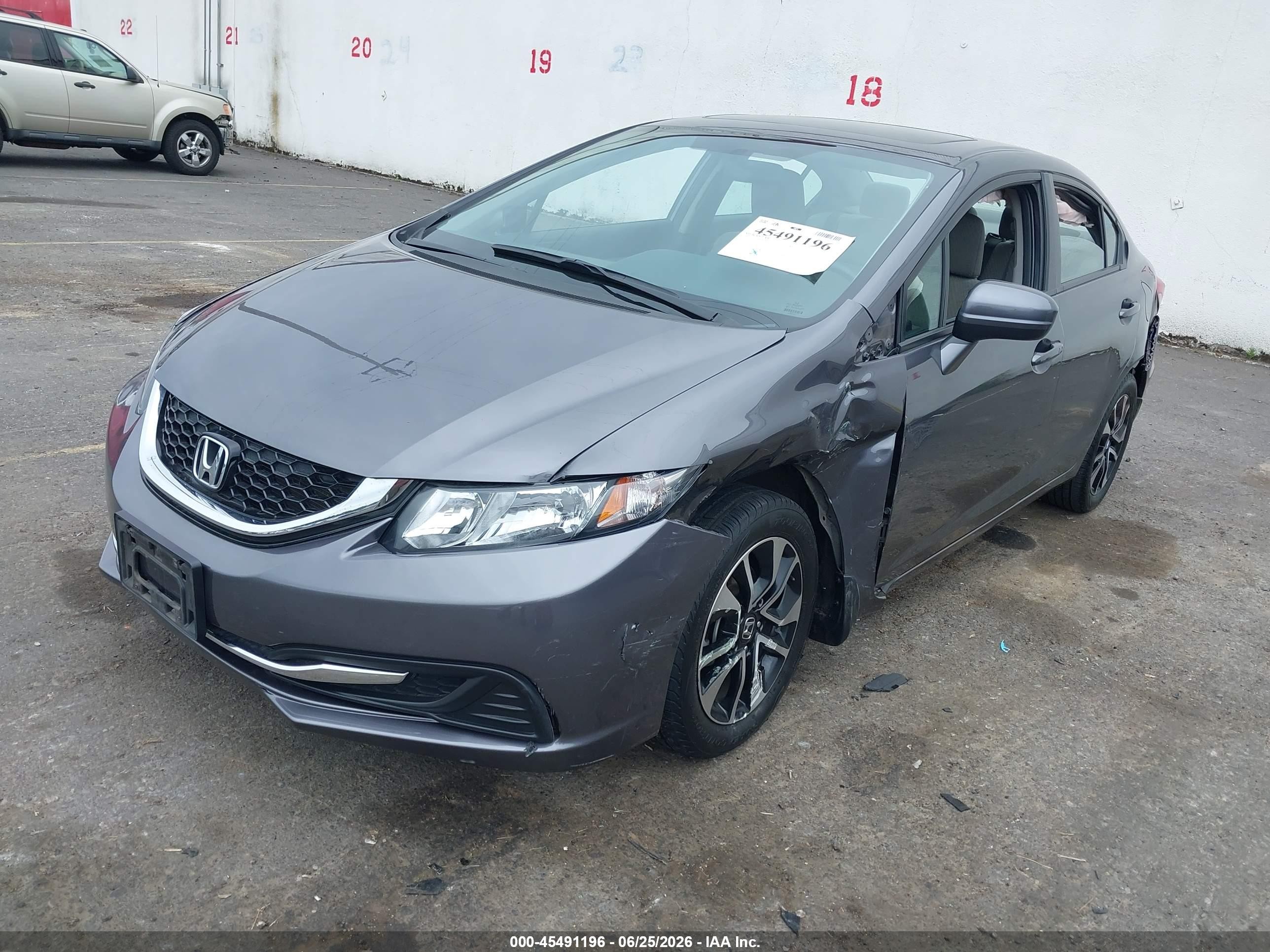 2014 Honda Civic Ex Gray vin: 19XFB2F84EE213593