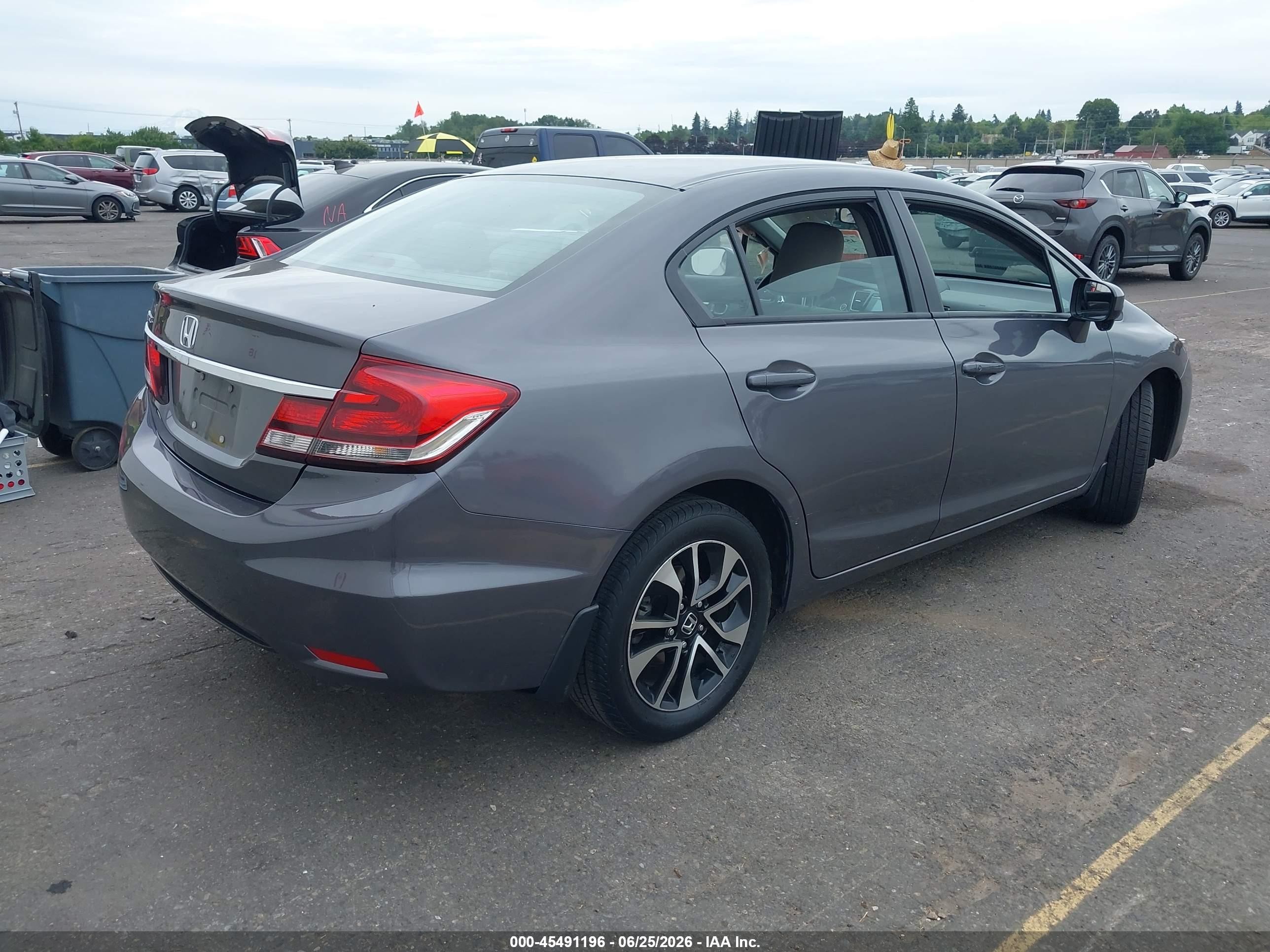 2014 Honda Civic Ex Gray vin: 19XFB2F84EE213593
