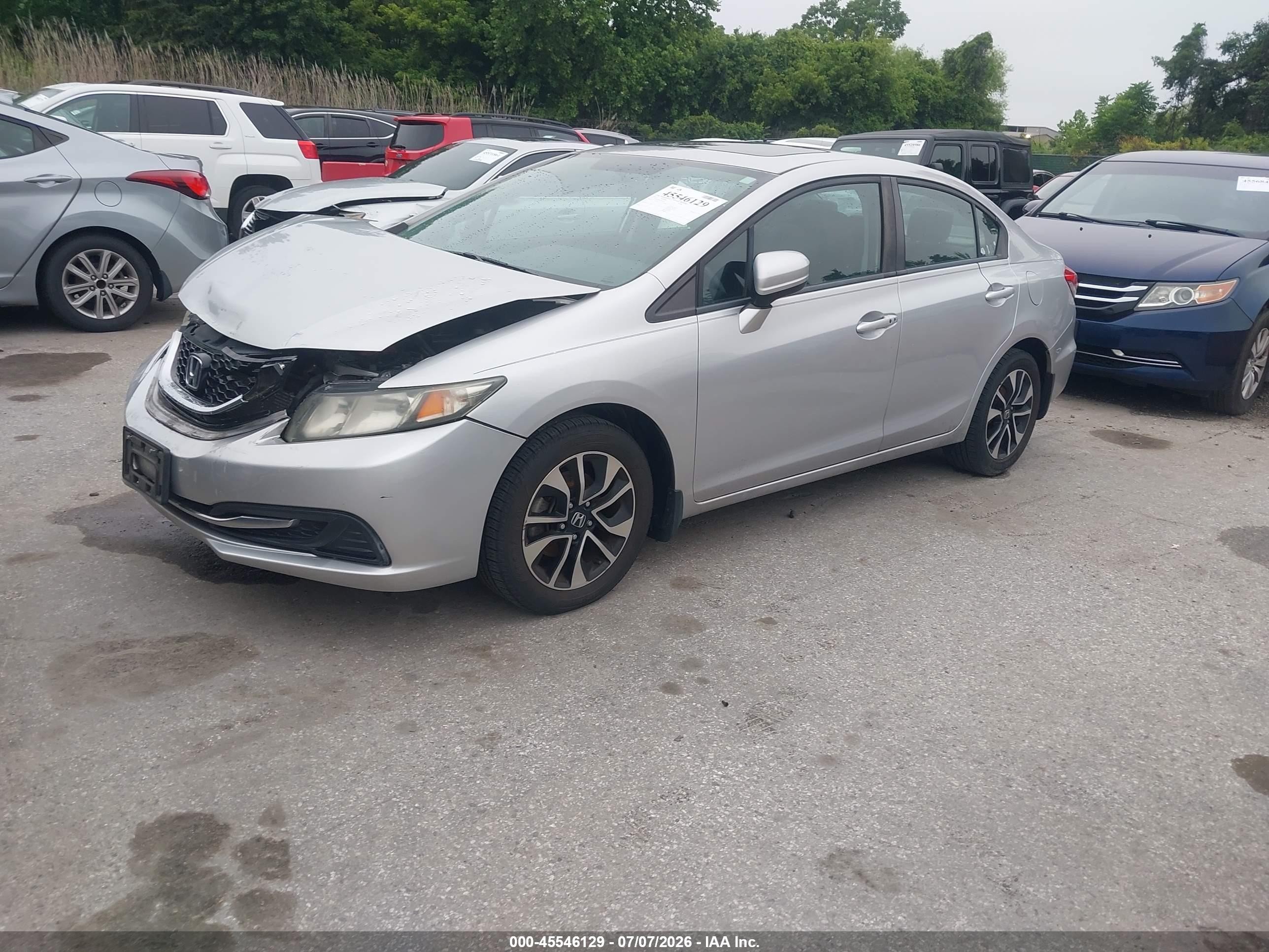 2014 Honda Civic Ex Silver vin: 19XFB2F84EE234282