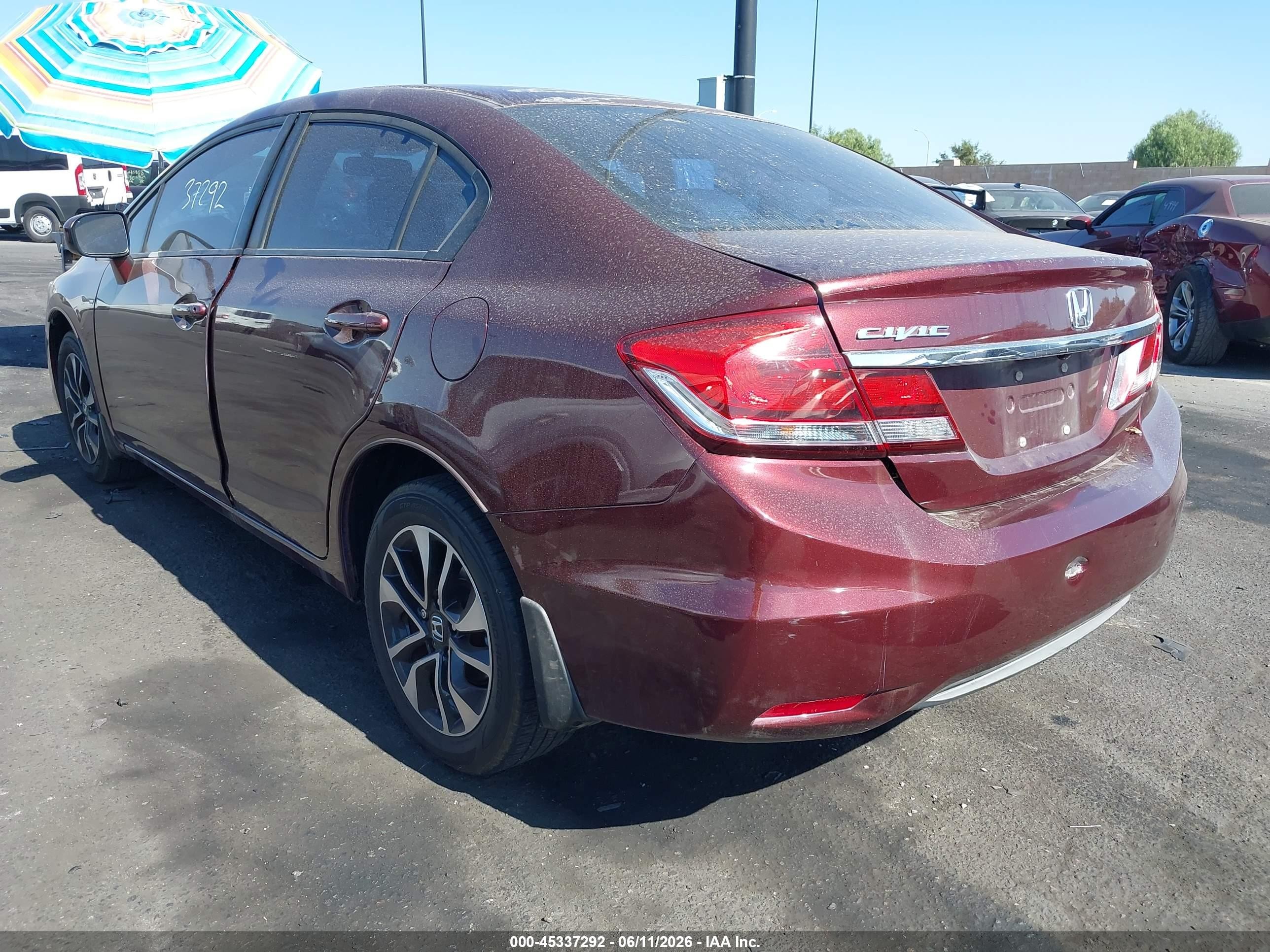 2014 Honda Civic Ex Maroon vin: 19XFB2F84EE237828