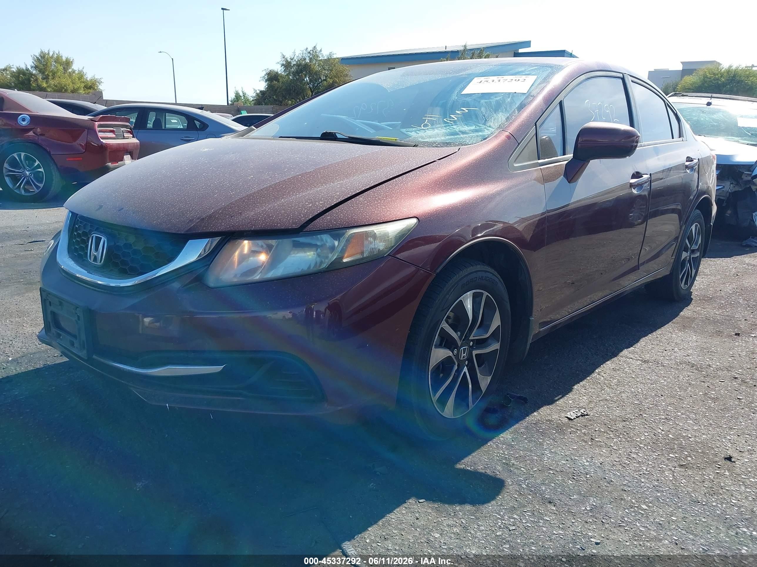 2014 Honda Civic Ex Maroon vin: 19XFB2F84EE237828